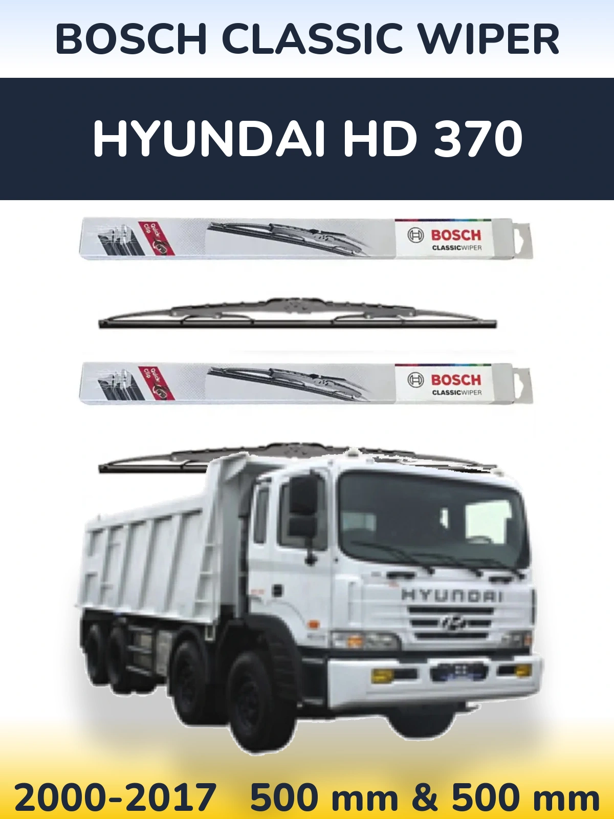 Ștergătoare BOSCH Classic Wiper pentru Hyundai HD 370