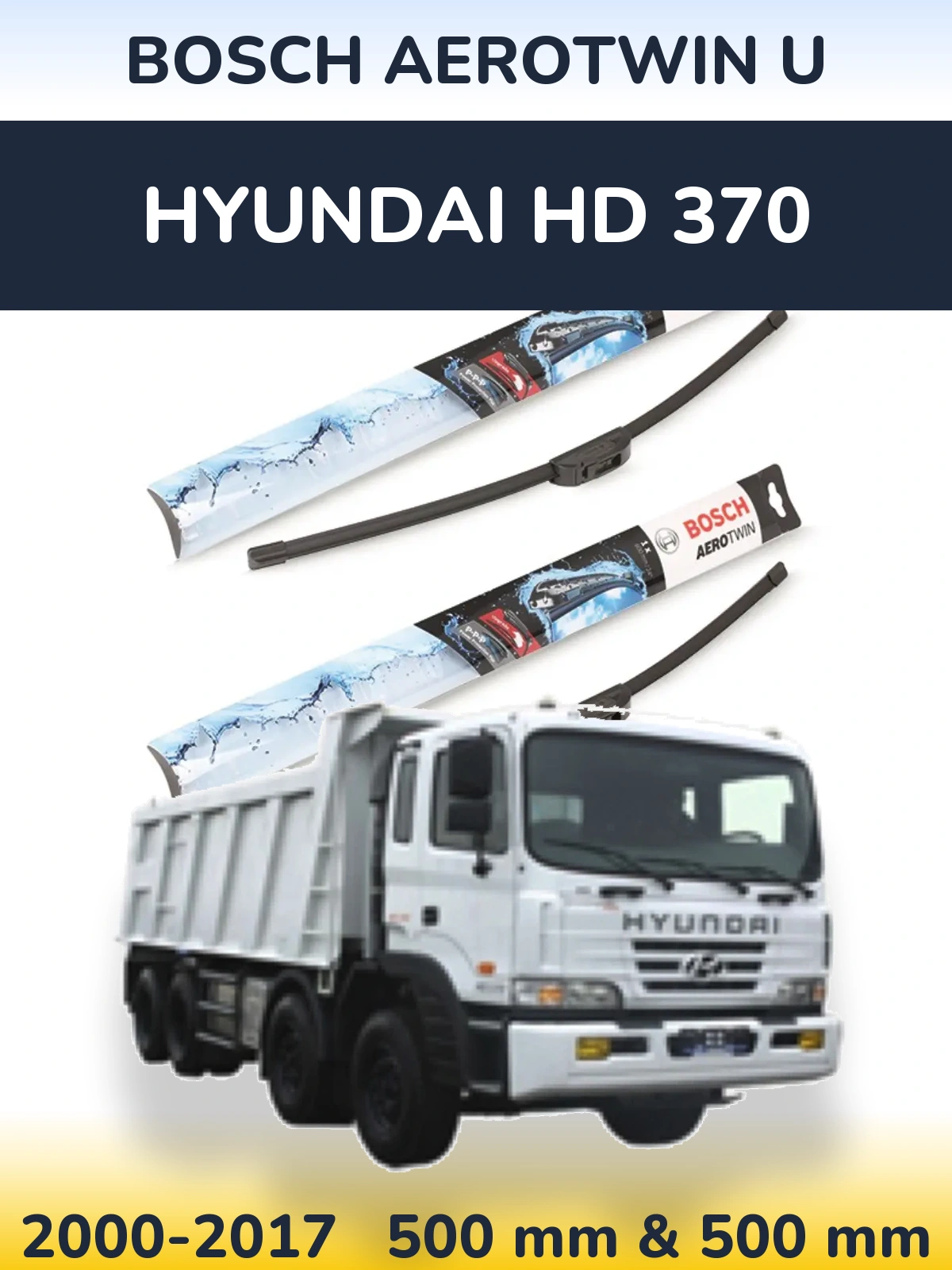 Ștergătoare BOSCH AeroTwin U pentru Hyundai HD 370