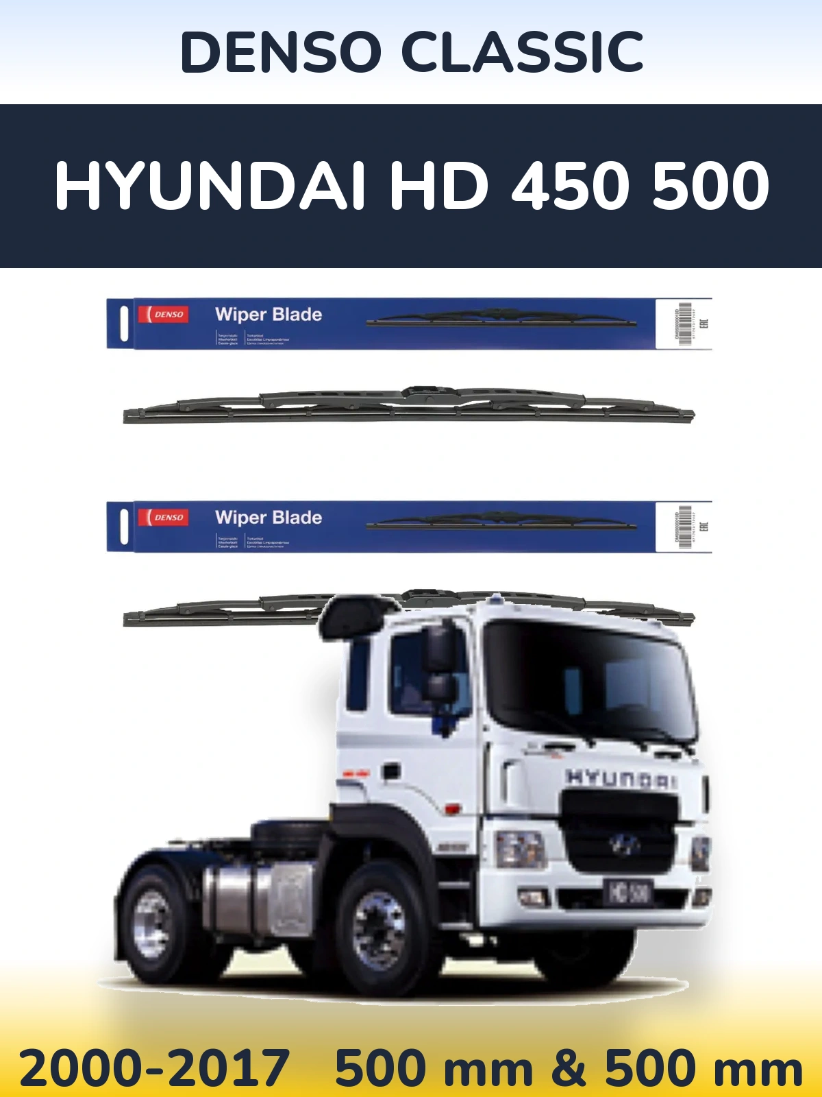 Ștergătoare Denso Classic pentru Hyundai HD 450 500