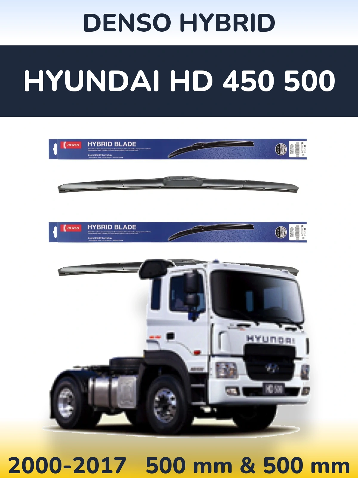 Ștergătoare Denso Hybrid pentru Hyundai HD 450 500