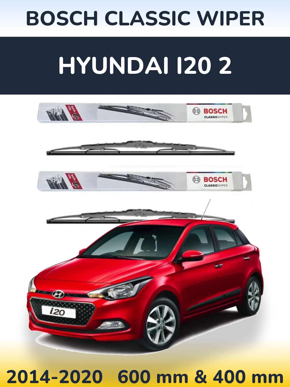Ștergătoare BOSCH Classic Wiper pentru Hyundai i20 2