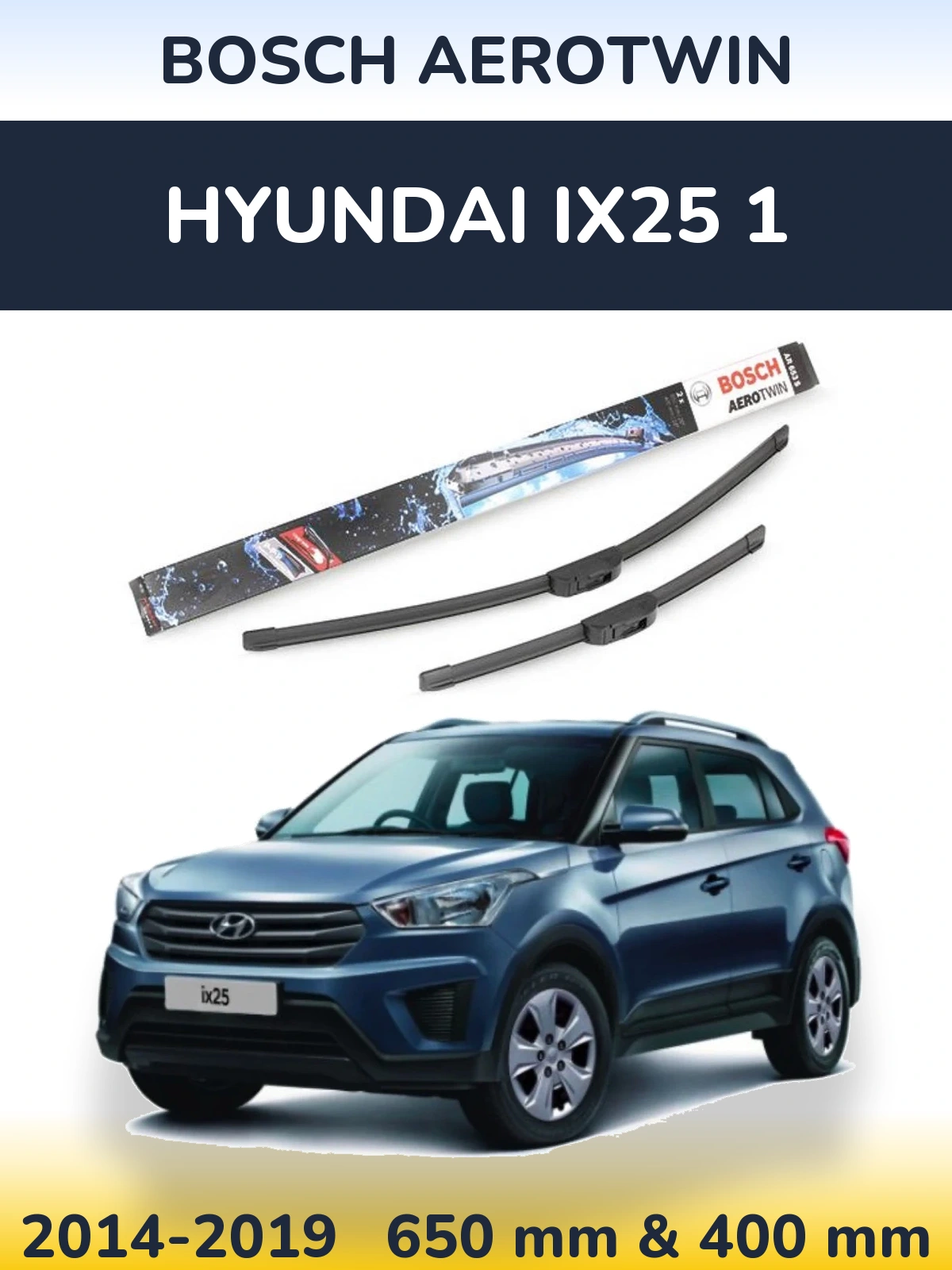 Ștergătoare BOSCH AeroTwin pentru Hyundai ix25 1