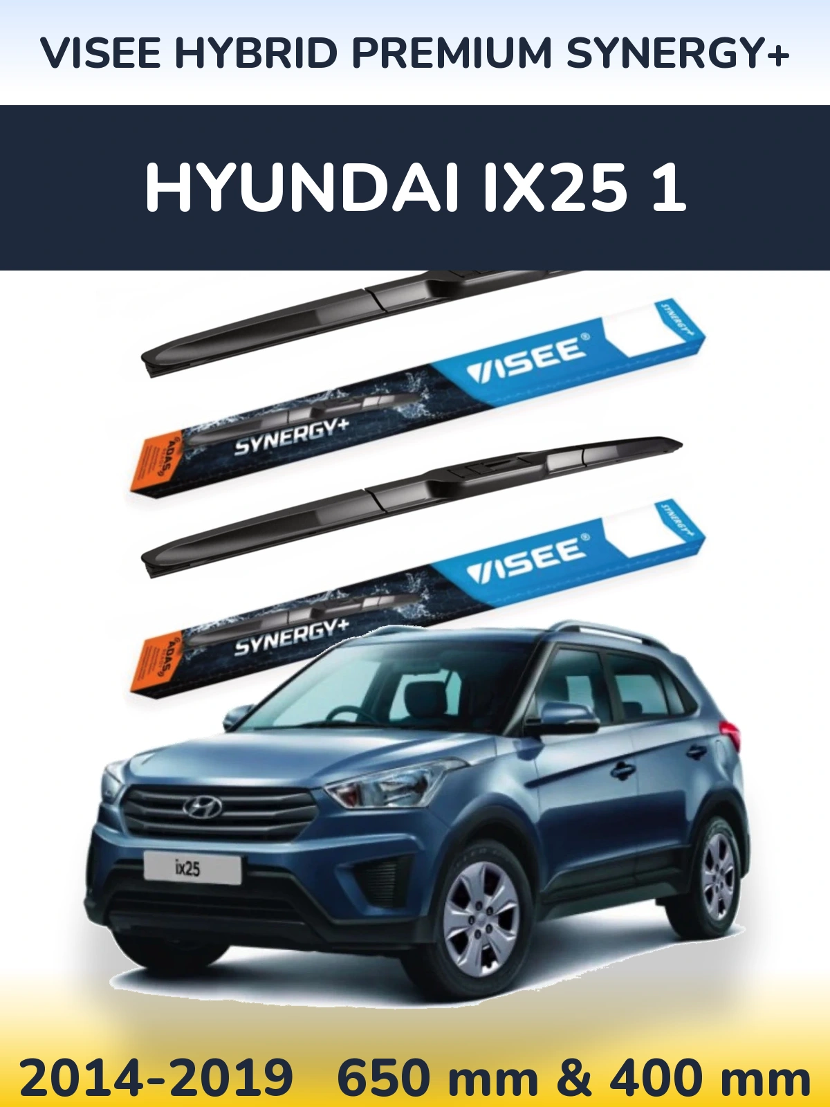 Ștergătoare VISEE HYBRID PREMIUM SYNERGY+ pentru Hyundai ix25 1