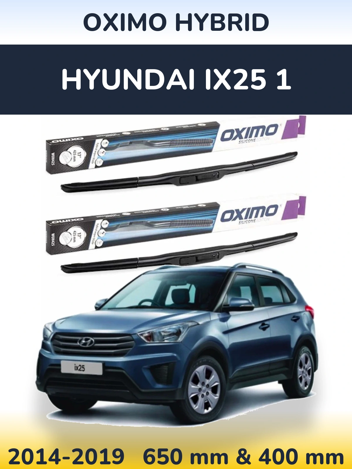 Ștergătoare Oximo Hybrid pentru Hyundai ix25 1