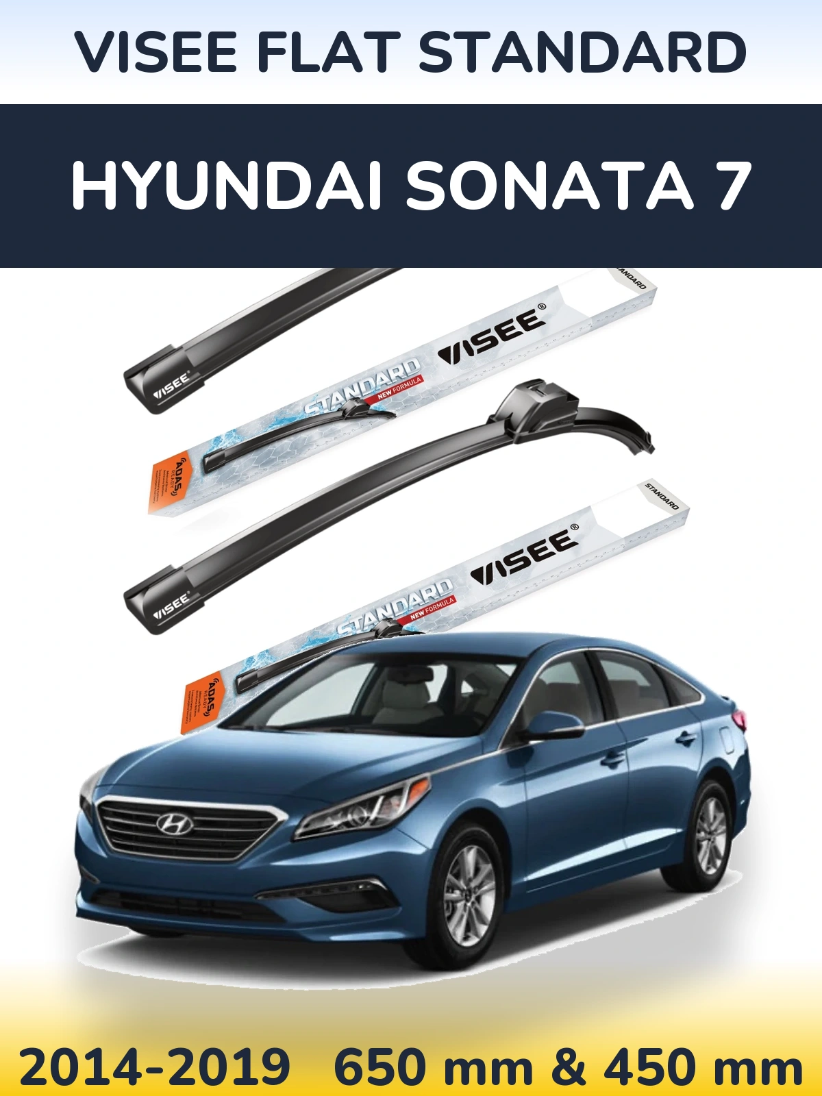 Ștergătoare VISEE FLAT STANDARD pentru Hyundai Sonata 7