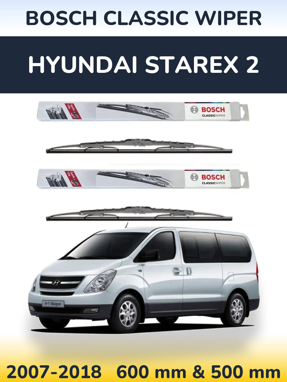 Ștergătoare BOSCH Classic Wiper pentru Hyundai Starex 2