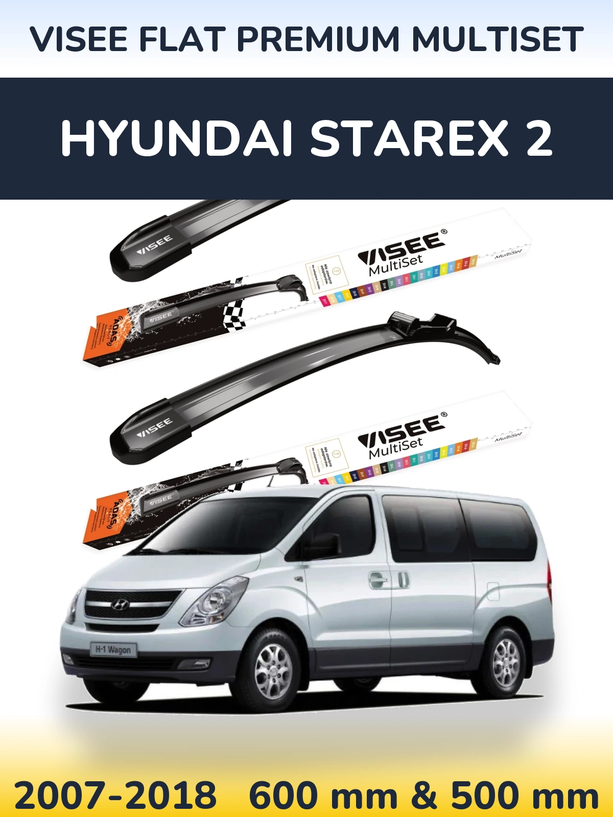 Ștergătoare VISEE FLAT PREMIUM MultiSet pentru Hyundai Starex 2