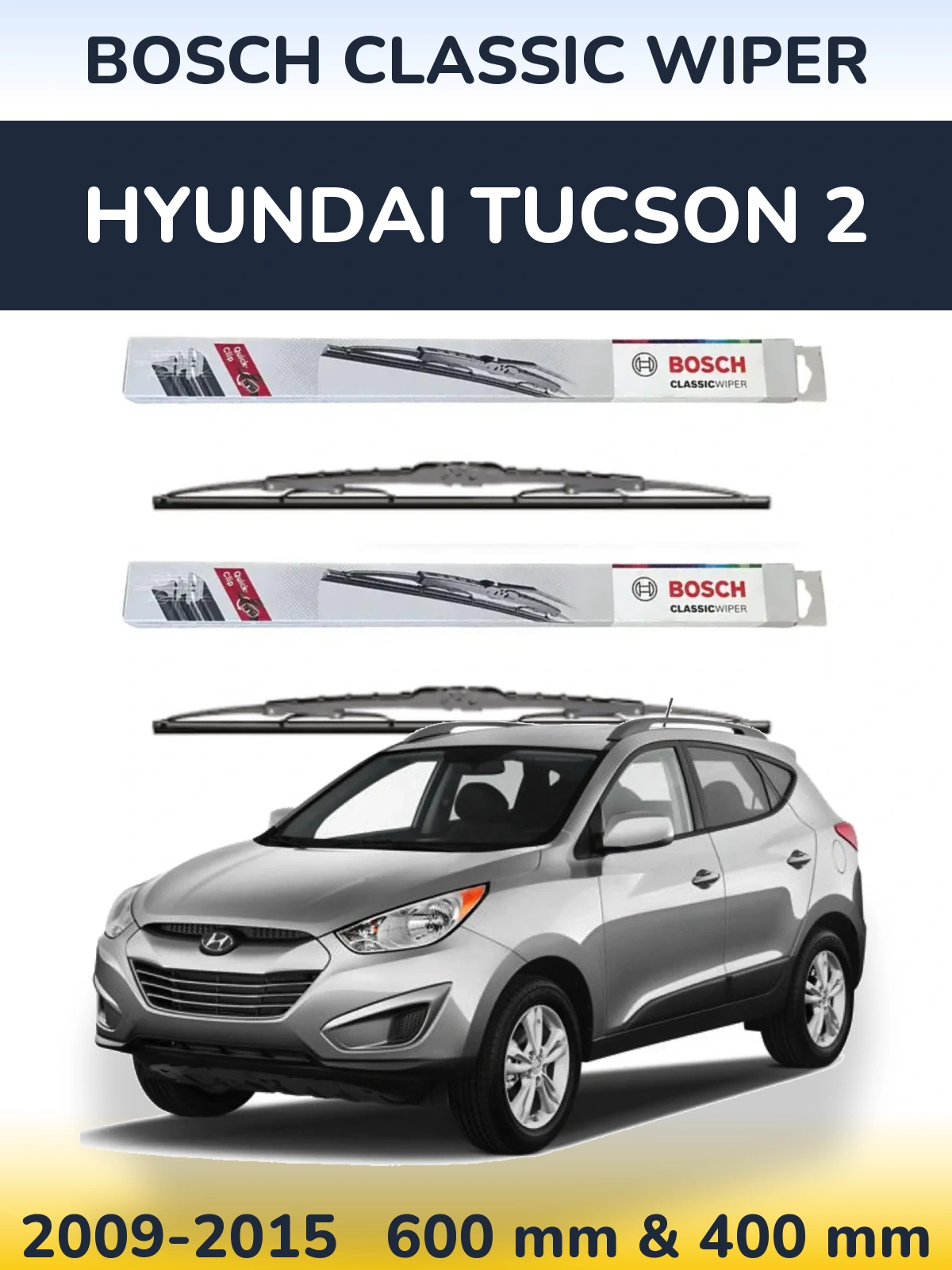 Ștergătoare BOSCH Classic Wiper pentru Hyundai Tucson 2