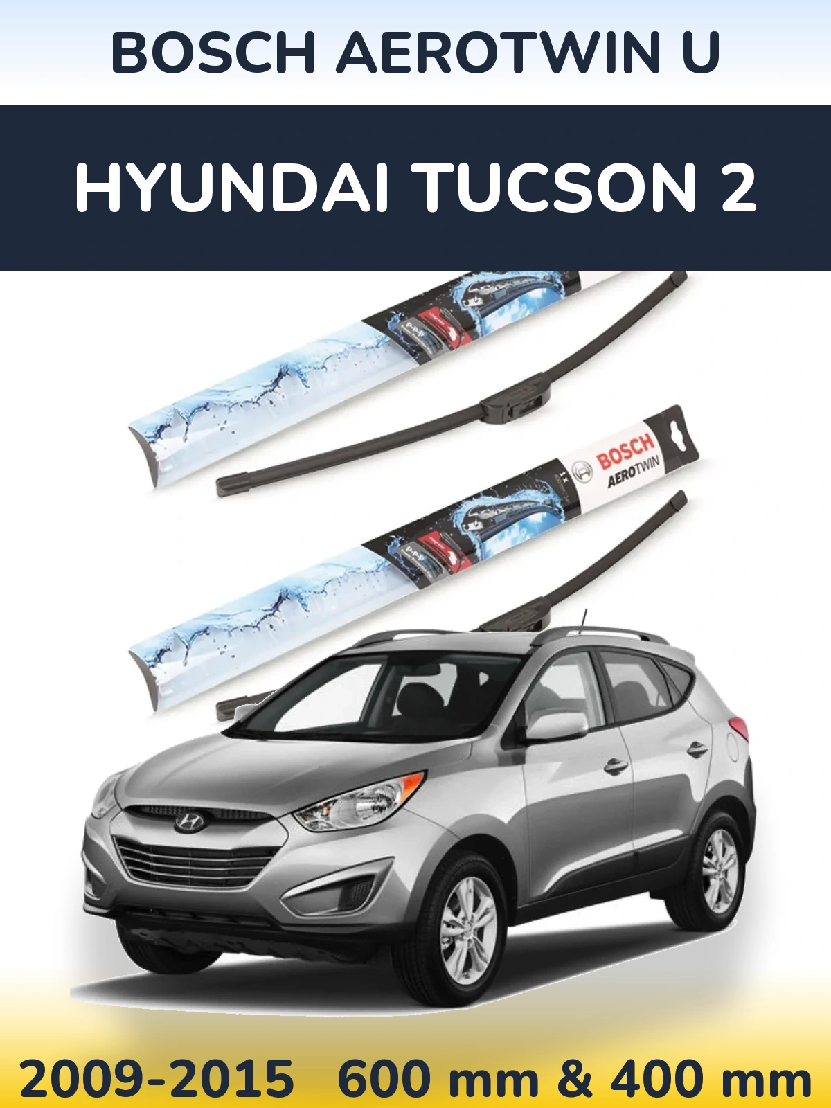 Ștergătoare BOSCH AeroTwin U pentru Hyundai Tucson 2