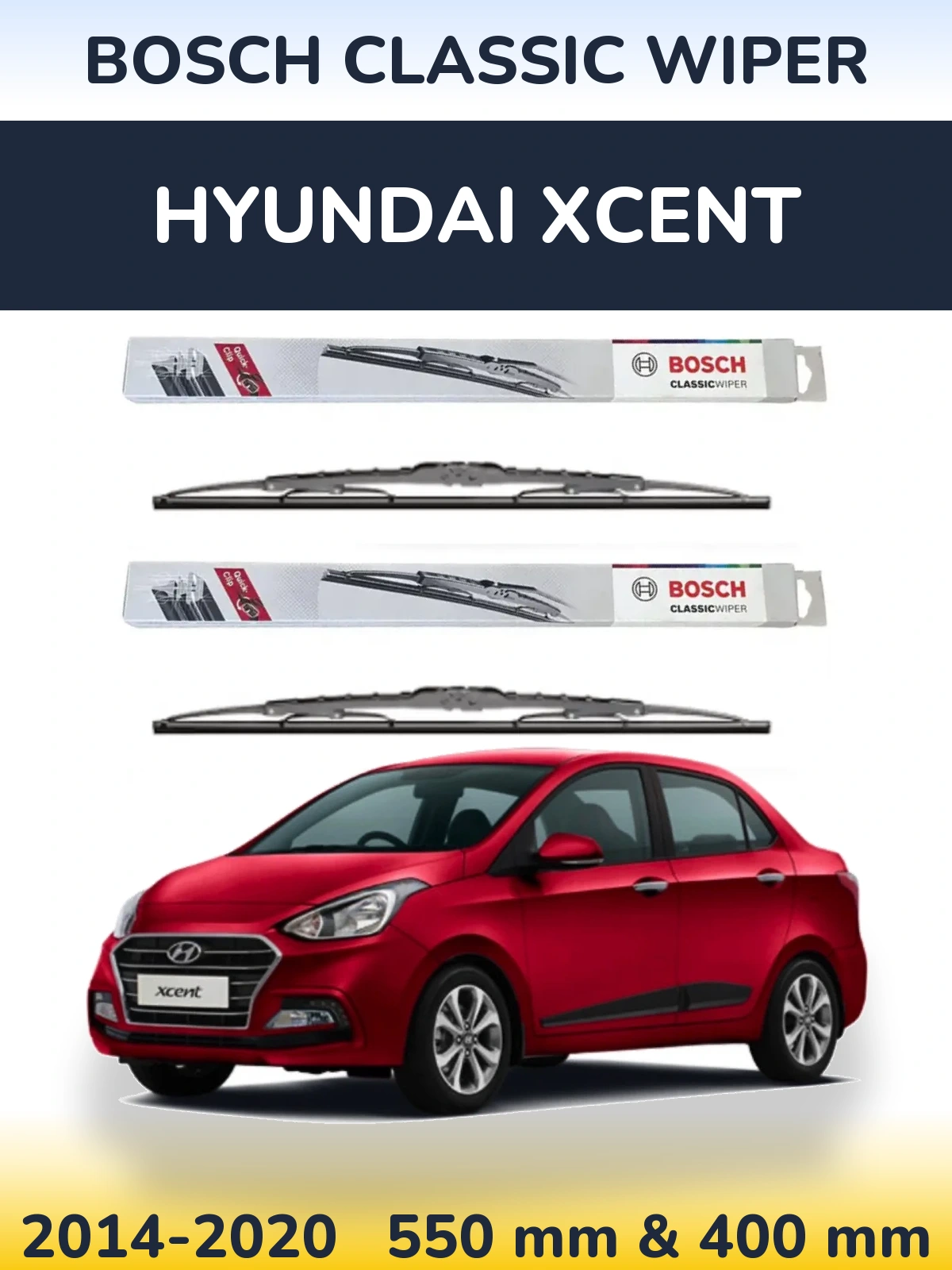 Ștergătoare BOSCH Classic Wiper pentru Hyundai Xcent