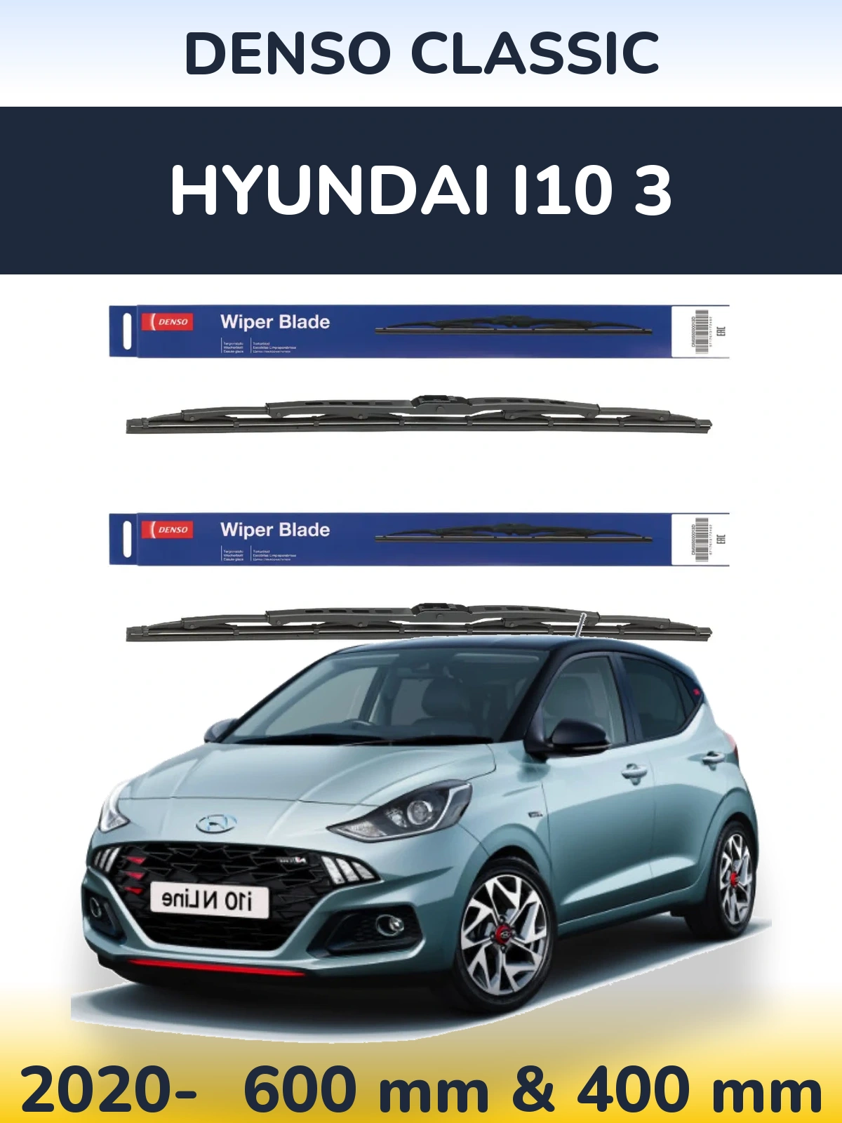 Ștergătoare Denso Classic pentru Hyundai i10 3
