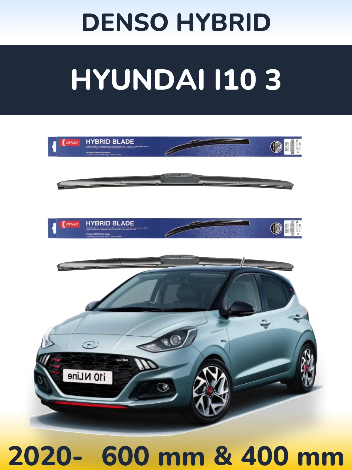 Ștergătoare Denso Hybrid pentru Hyundai i10 3