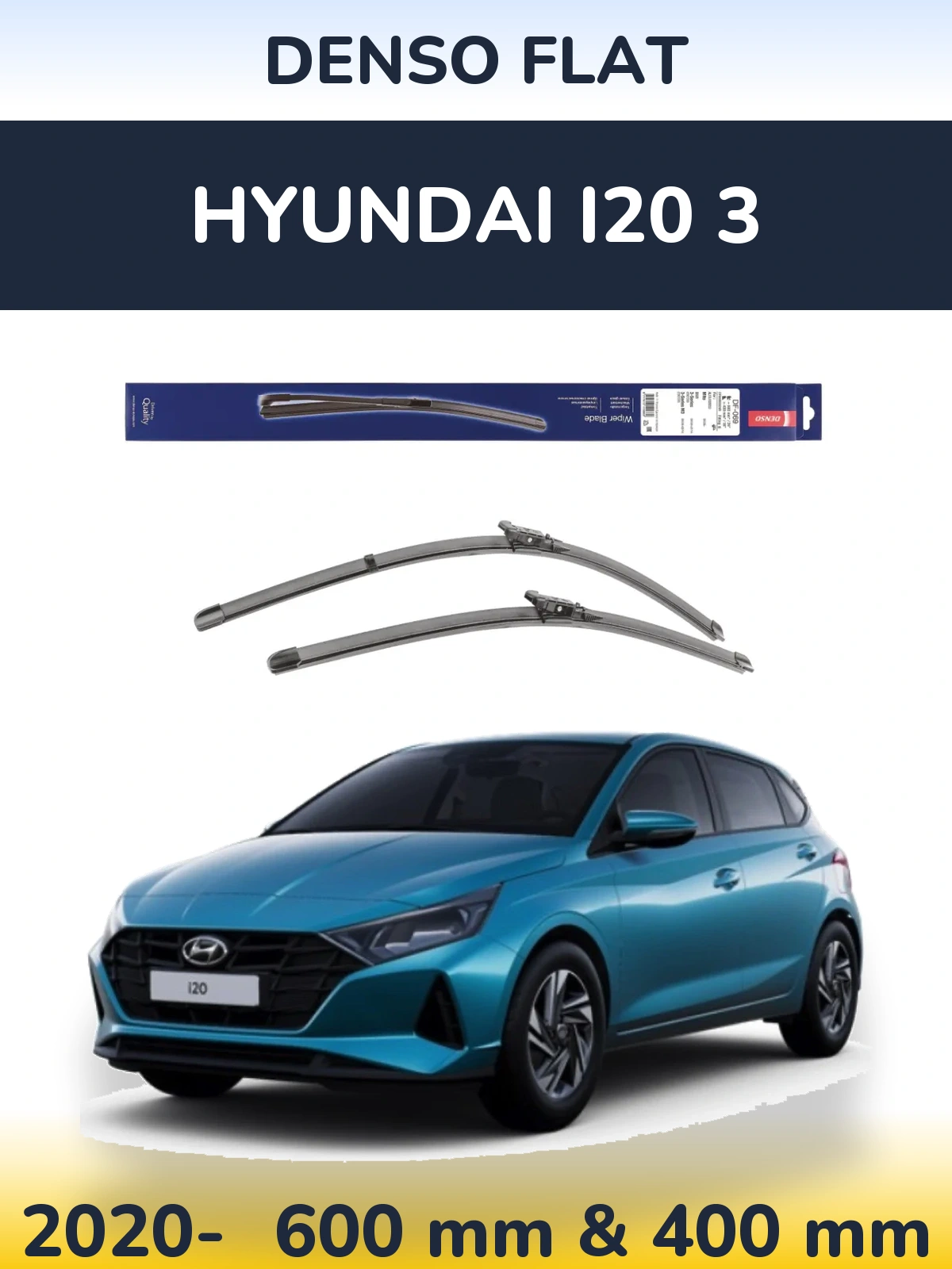 Ștergătoare Denso Flat pentru Hyundai i20 3