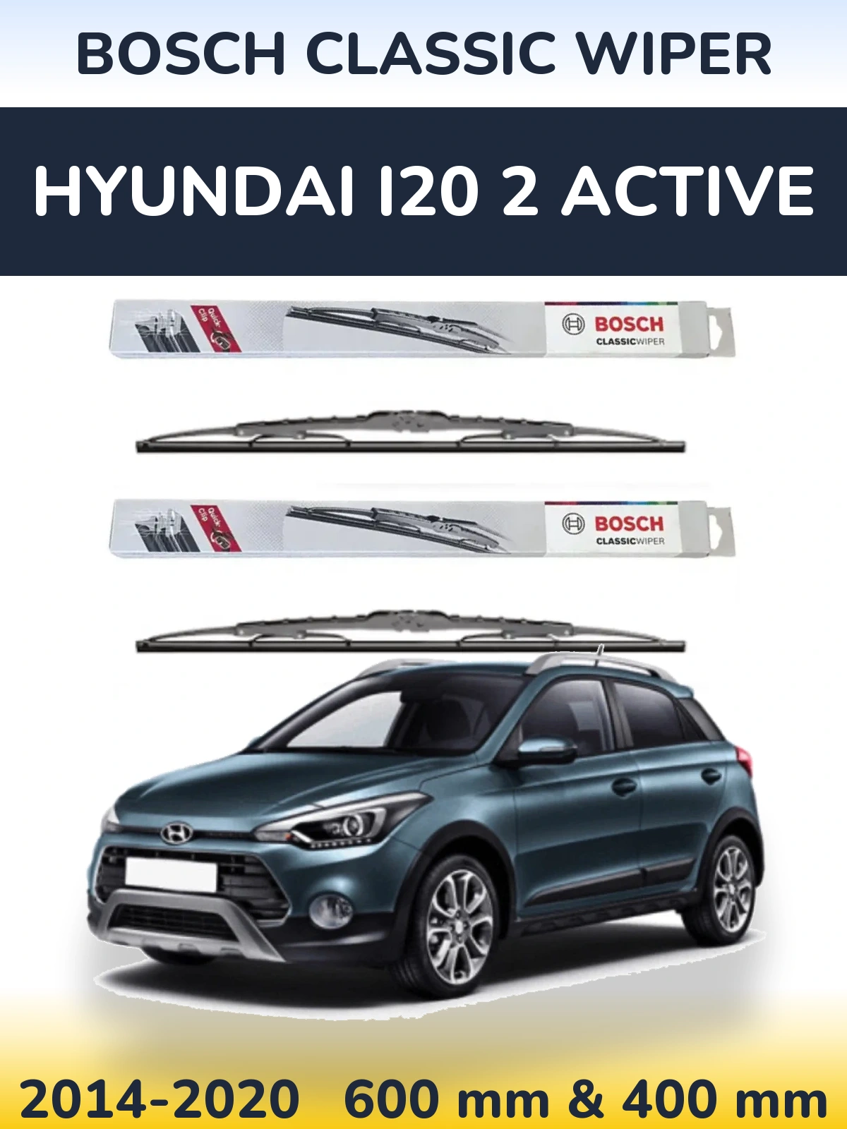 Ștergătoare BOSCH Classic Wiper pentru Hyundai i20 2 Active