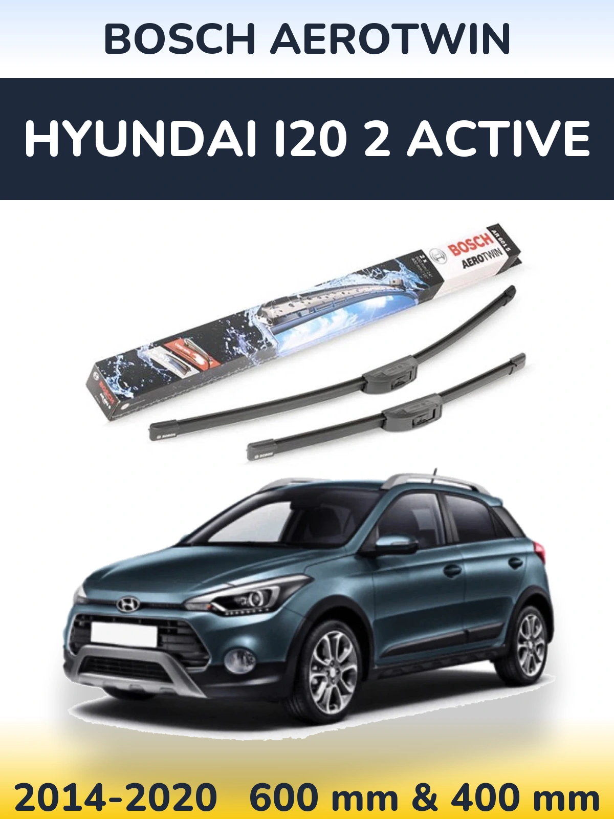 Ștergătoare BOSCH AeroTwin pentru Hyundai i20 2 Active