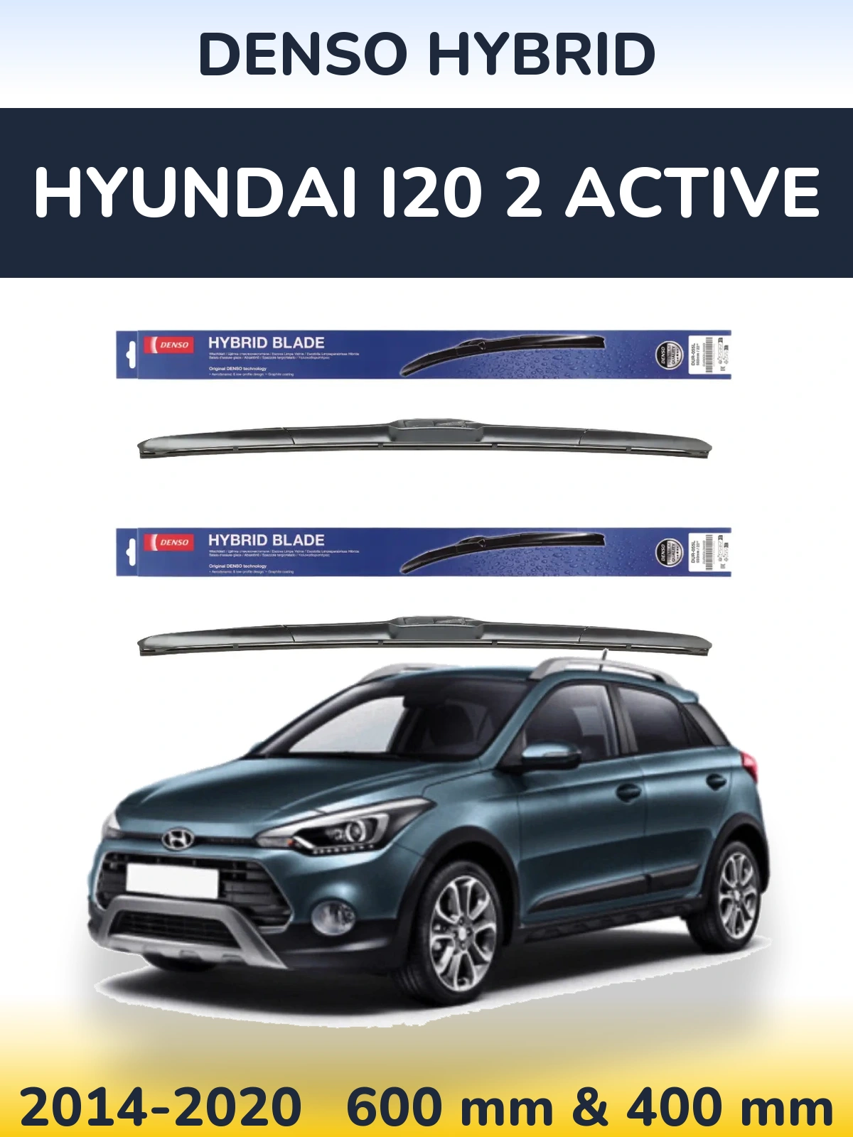 Ștergătoare Denso Hybrid pentru Hyundai i20 2 Active