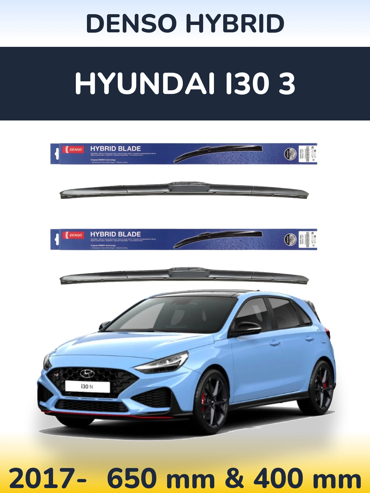 Ștergătoare Denso Hybrid pentru Hyundai i30 3