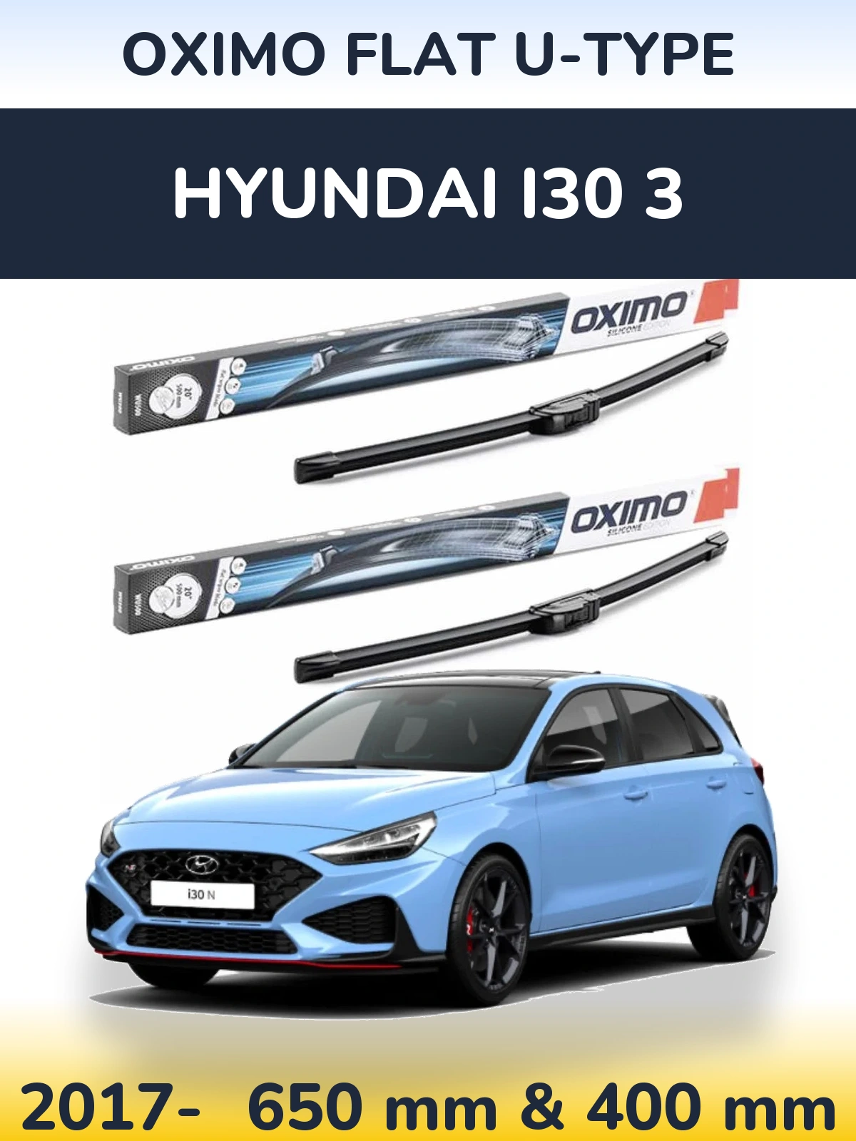 Ștergătoare Oximo Flat U-type pentru Hyundai i30 3
