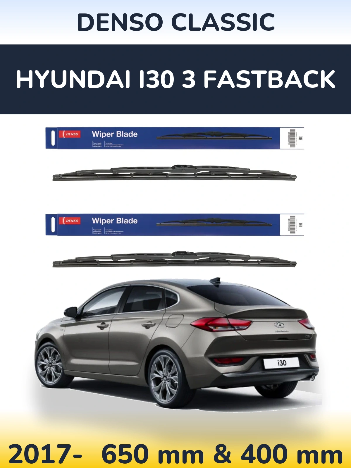 Ștergătoare Denso Classic pentru Hyundai i30 3 Fastback