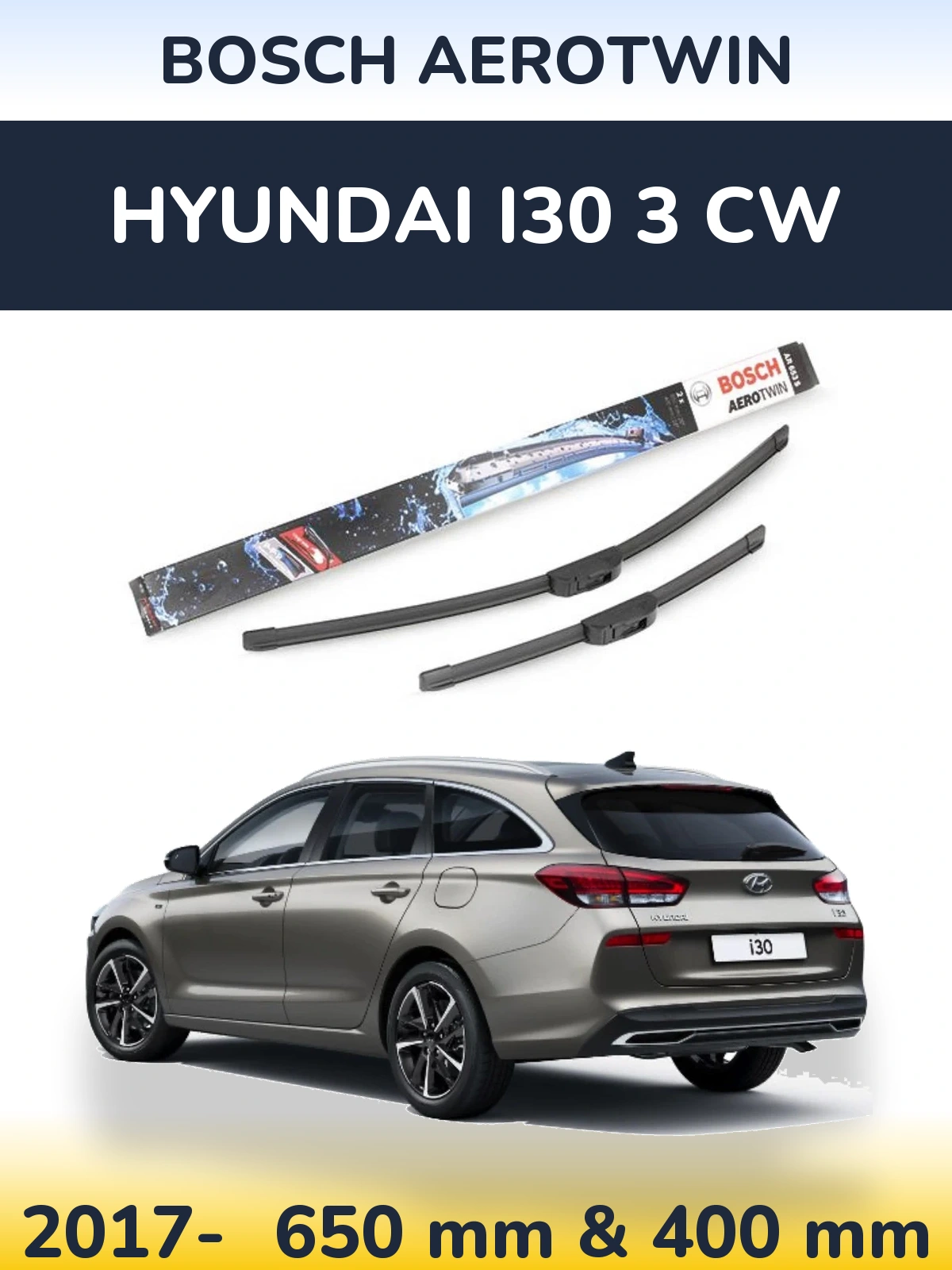 Ștergătoare BOSCH AeroTwin pentru Hyundai i30 3 CW