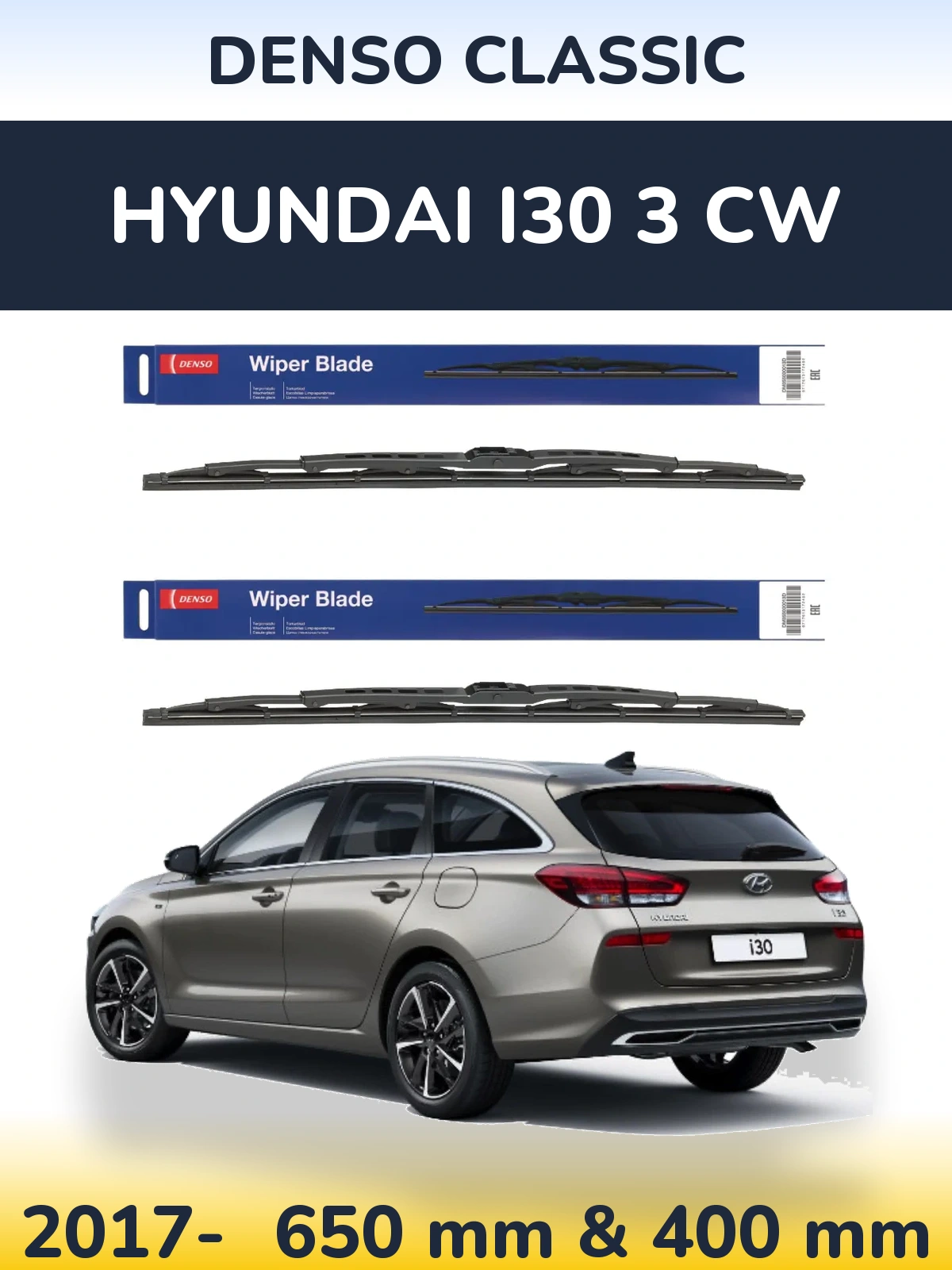 Ștergătoare Denso Classic pentru Hyundai i30 3 CW