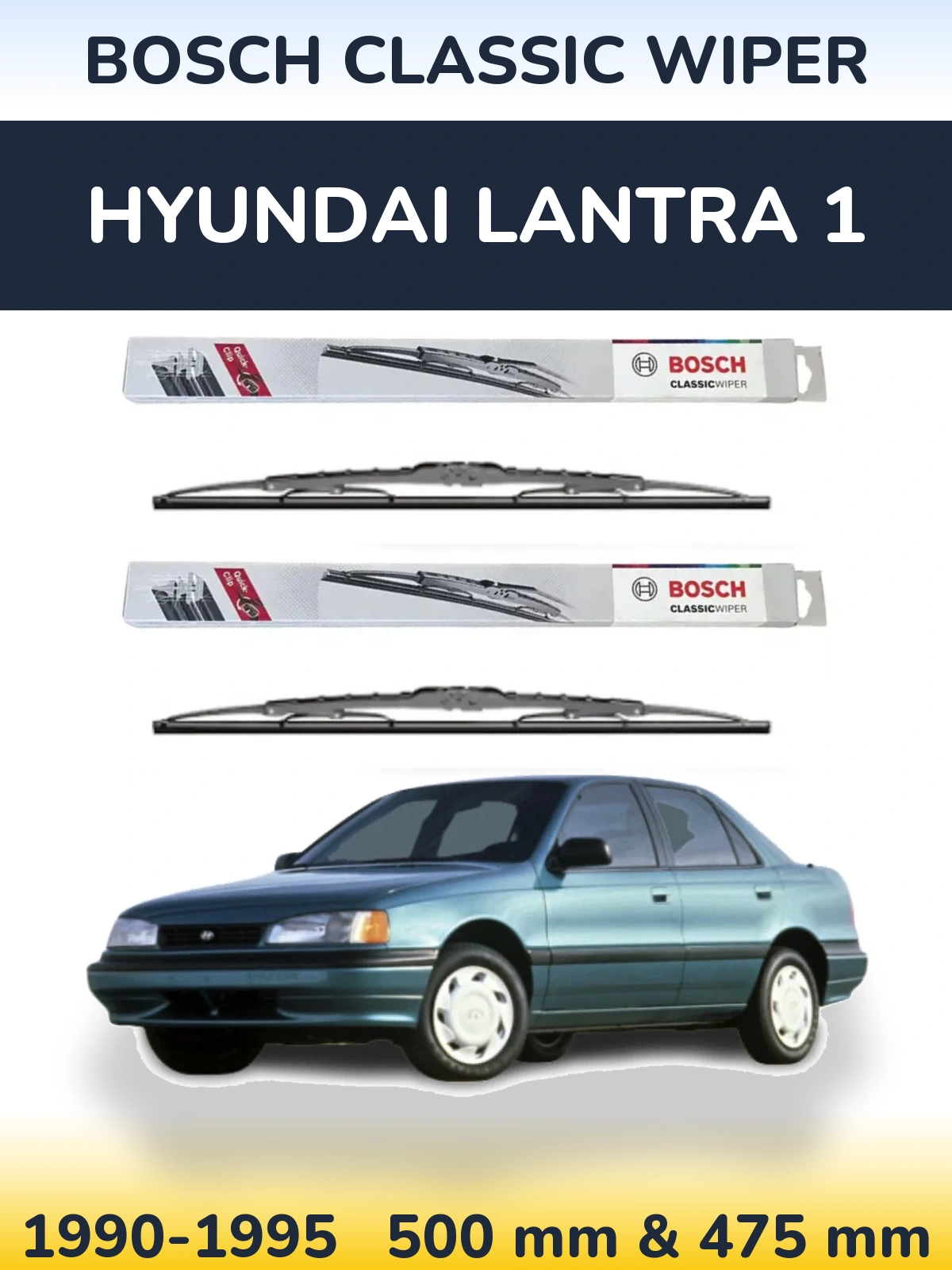 Ștergătoare BOSCH Classic Wiper pentru Hyundai Lantra 1