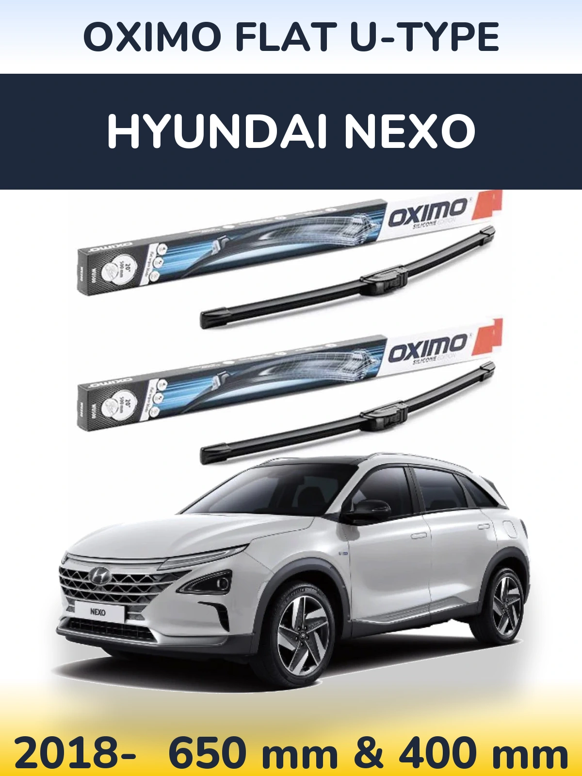Ștergătoare Oximo Flat U-type pentru Hyundai Nexo