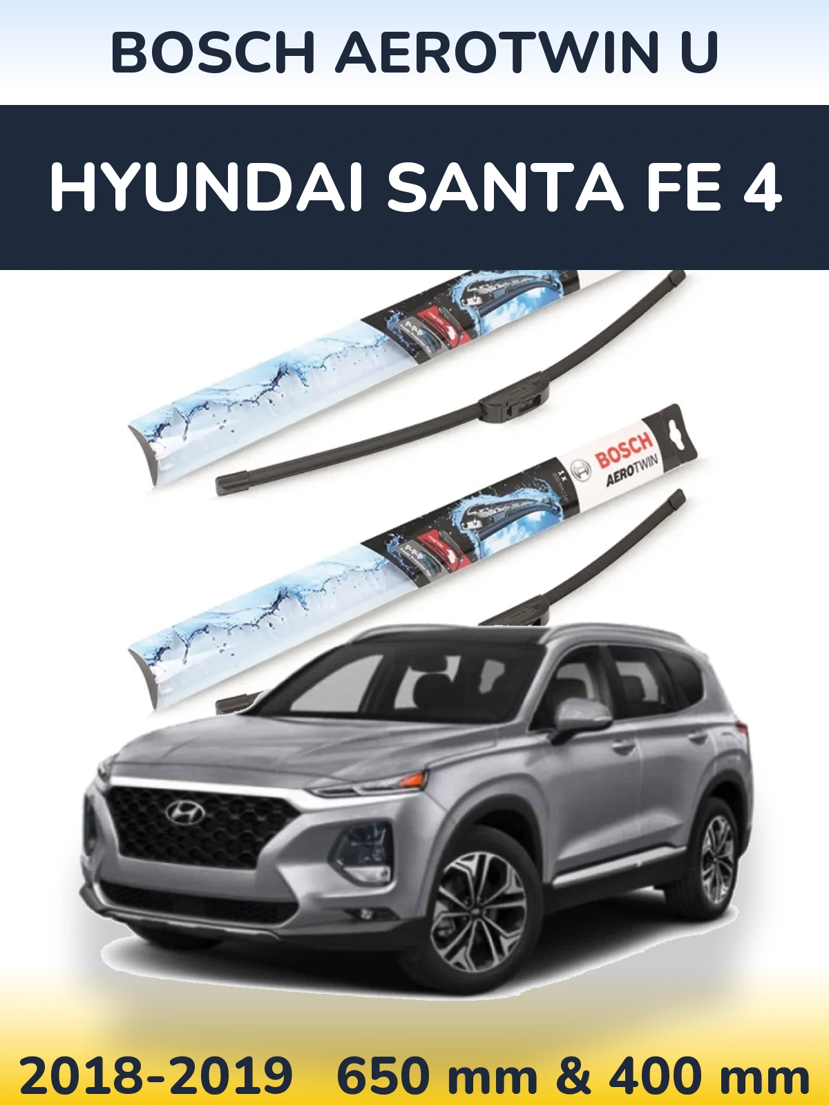 Ștergătoare BOSCH AeroTwin U pentru Hyundai Santa Fe 4
