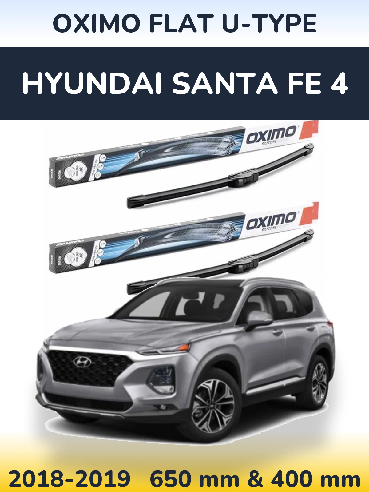 Ștergătoare Oximo Flat U-type pentru Hyundai Santa Fe 4