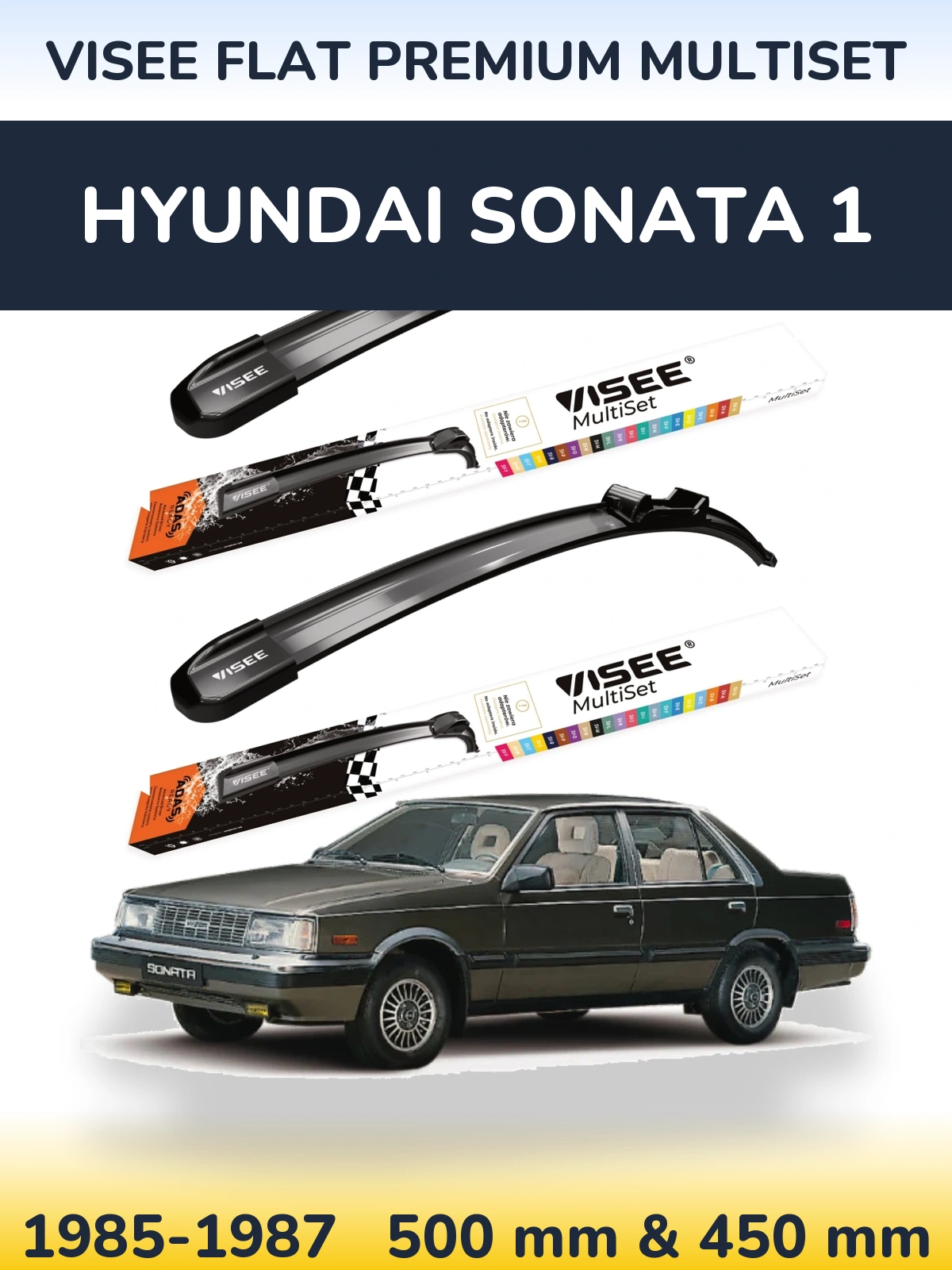 Ștergătoare VISEE FLAT PREMIUM MultiSet pentru Hyundai Sonata 1