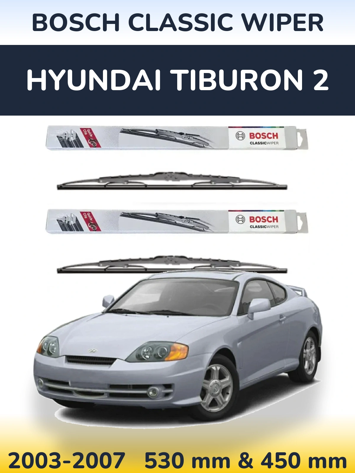 Ștergătoare BOSCH Classic Wiper pentru Hyundai Tiburon 2