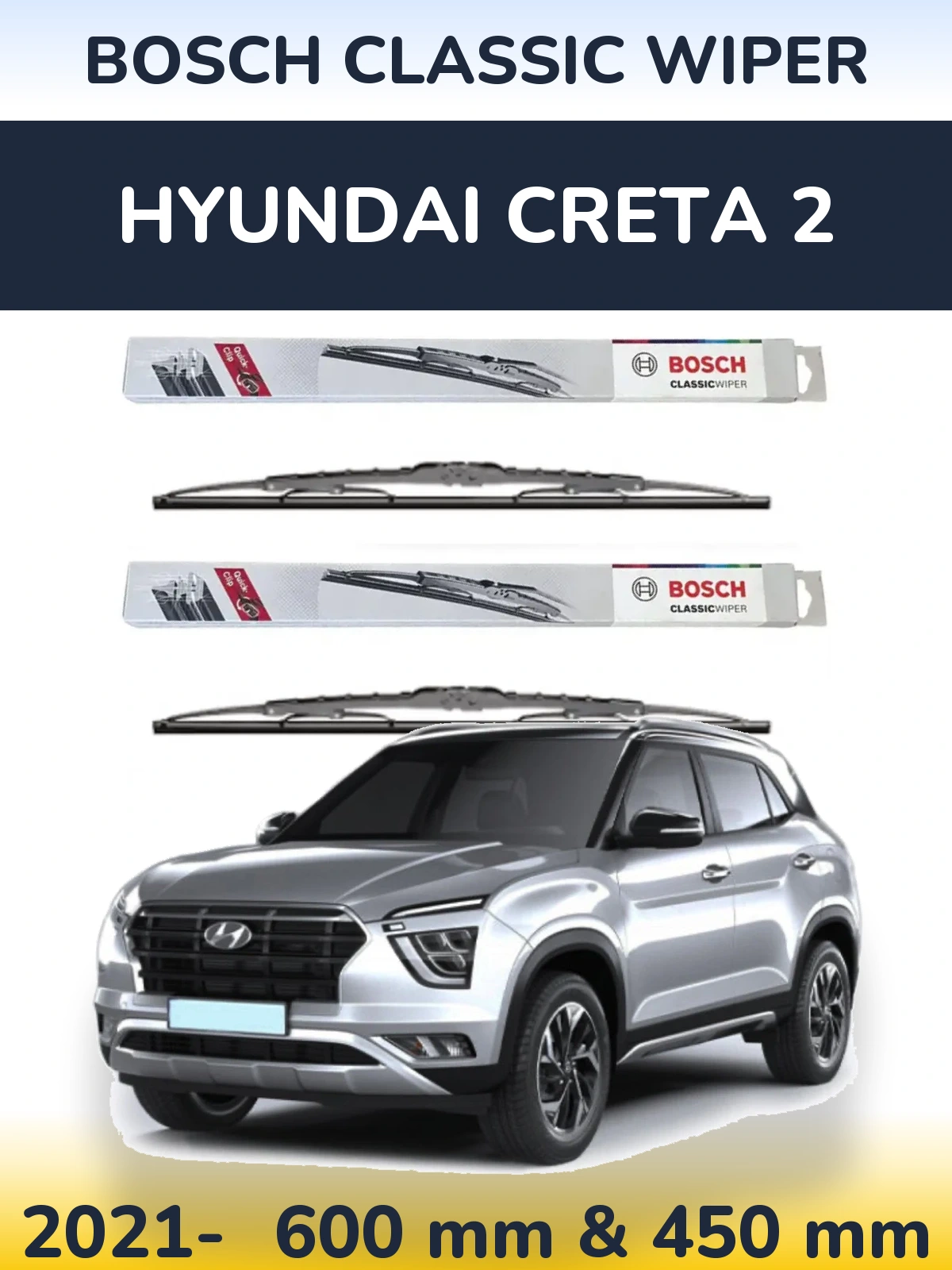 Ștergătoare BOSCH Classic Wiper pentru Hyundai Creta 2