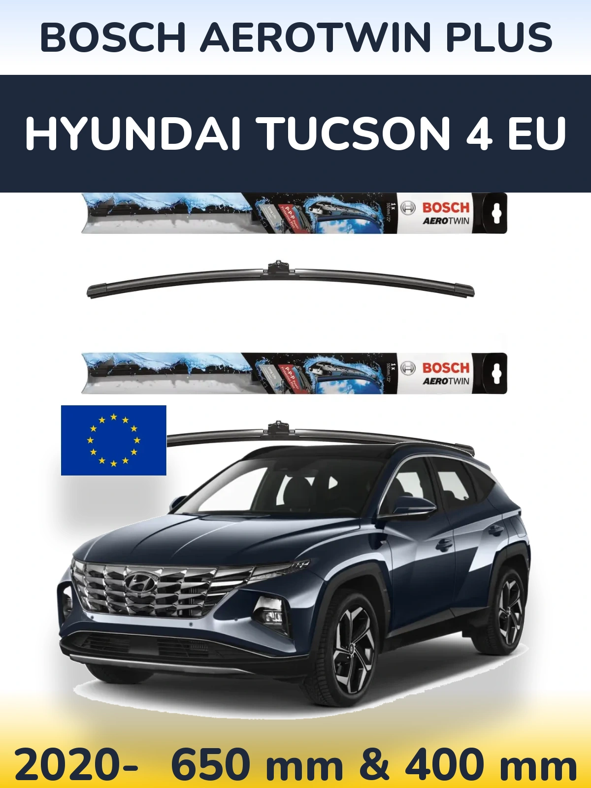 Ștergătoare BOSCH AeroTwin Plus pentru Hyundai Tucson 4 EU