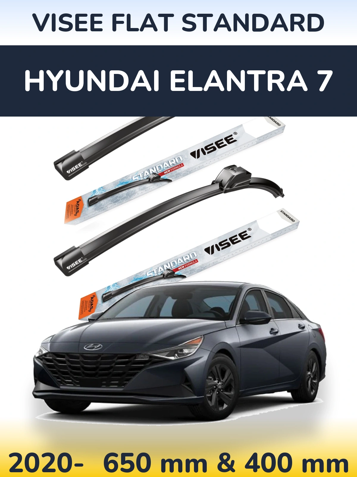 Ștergătoare VISEE FLAT STANDARD pentru Hyundai Elantra 7