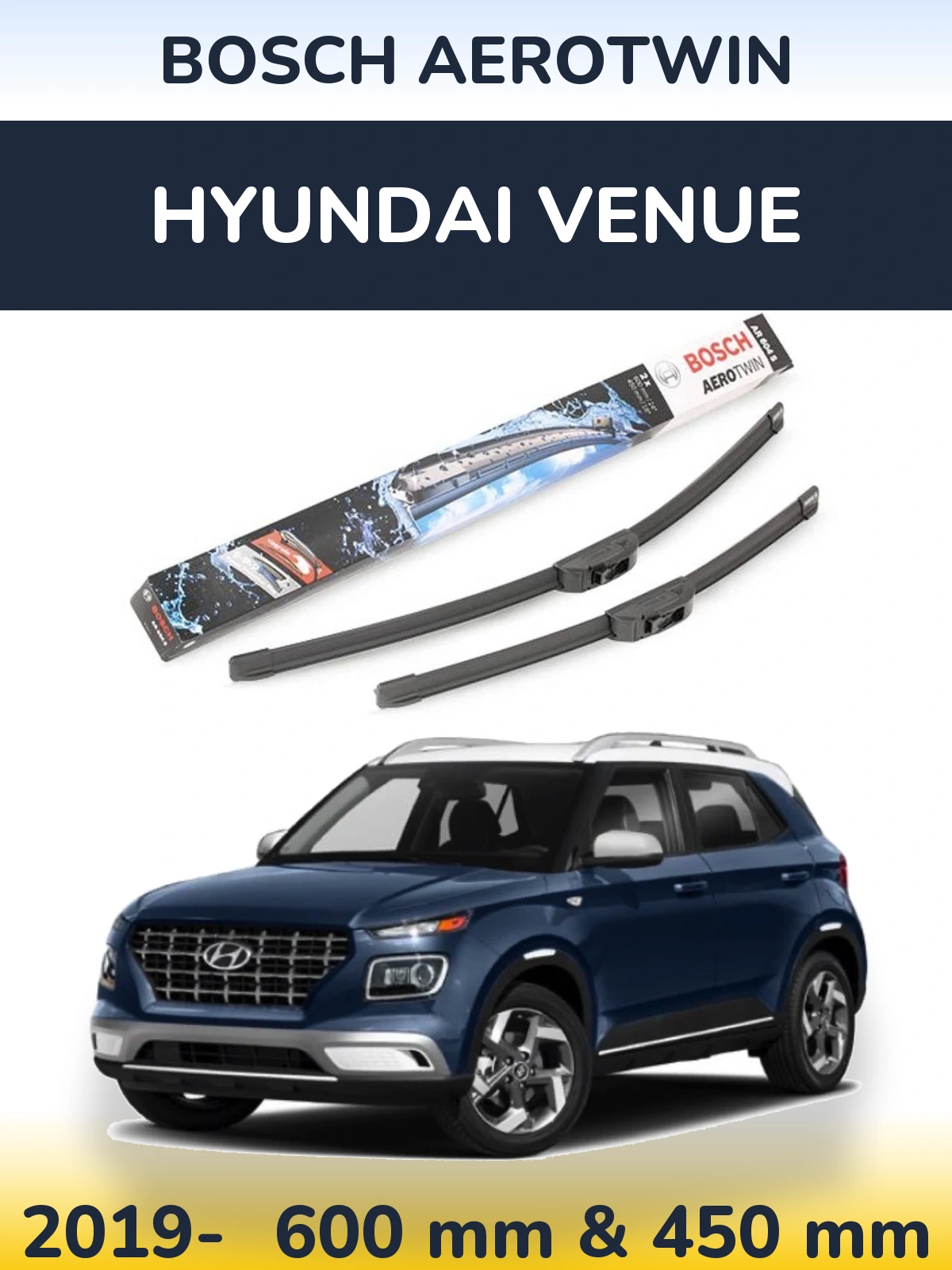 Ștergătoare BOSCH AeroTwin pentru Hyundai Venue