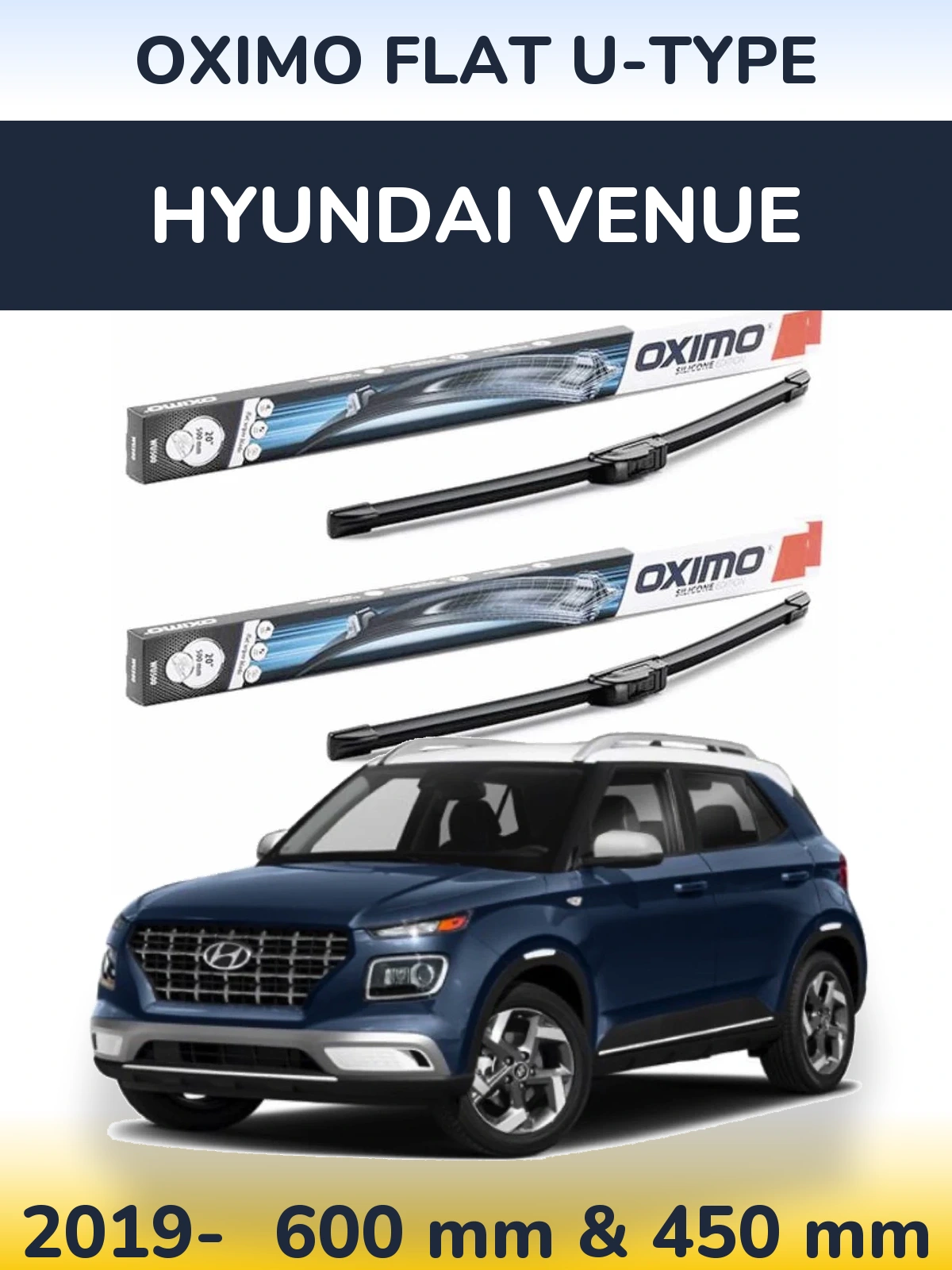 Ștergătoare Oximo Flat U-type pentru Hyundai Venue