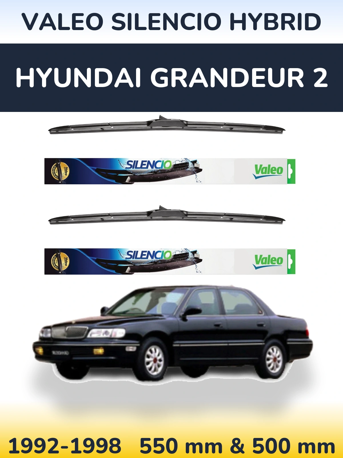 Ștergătoare Valeo Silencio Hybrid pentru Hyundai Grandeur 2