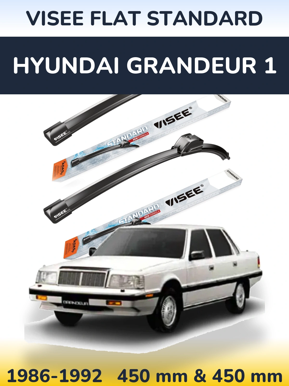 Ștergătoare VISEE FLAT STANDARD pentru Hyundai Grandeur 1