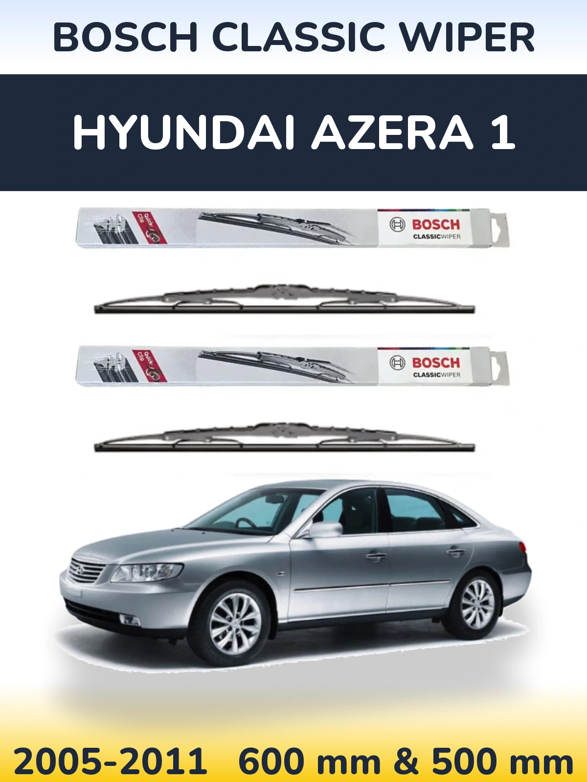 Ștergătoare BOSCH Classic Wiper pentru Hyundai Azera 1