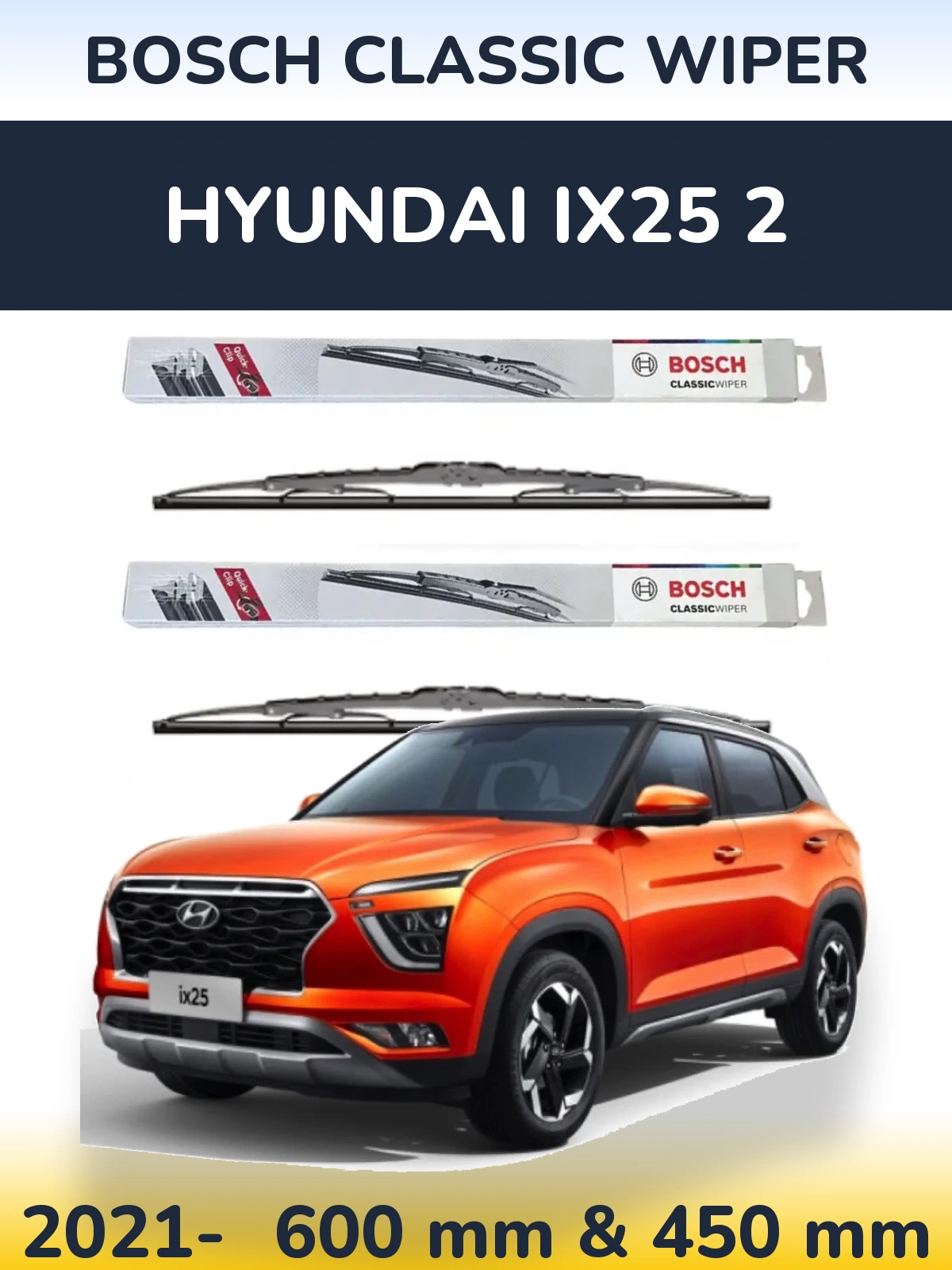 Ștergătoare BOSCH Classic Wiper pentru Hyundai ix25 2