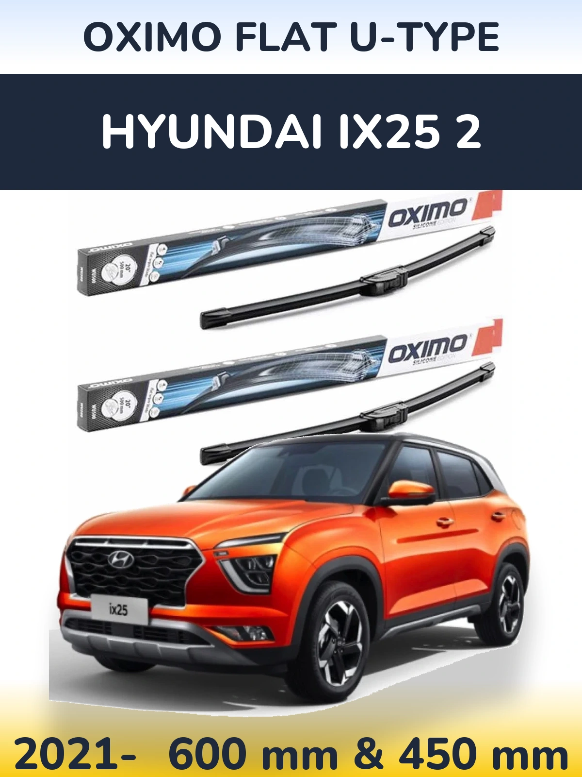 Ștergătoare Oximo Flat U-type pentru Hyundai ix25 2