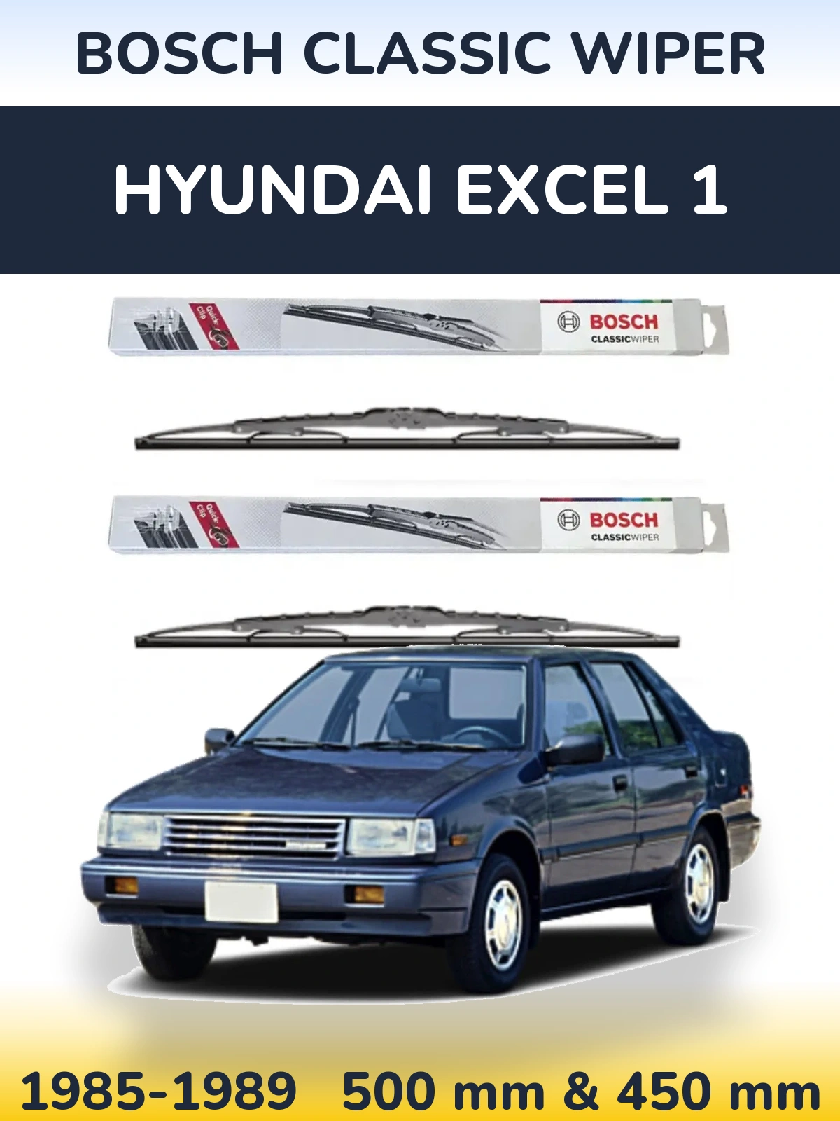Ștergătoare BOSCH Classic Wiper pentru Hyundai Excel 1