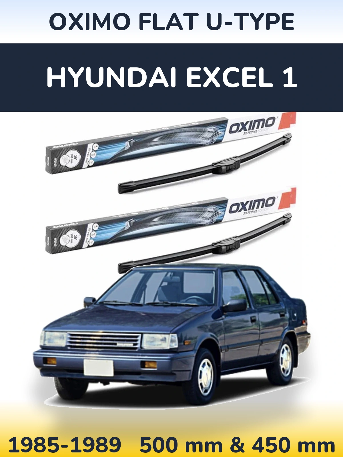 Ștergătoare Oximo Flat U-type pentru Hyundai Excel 1