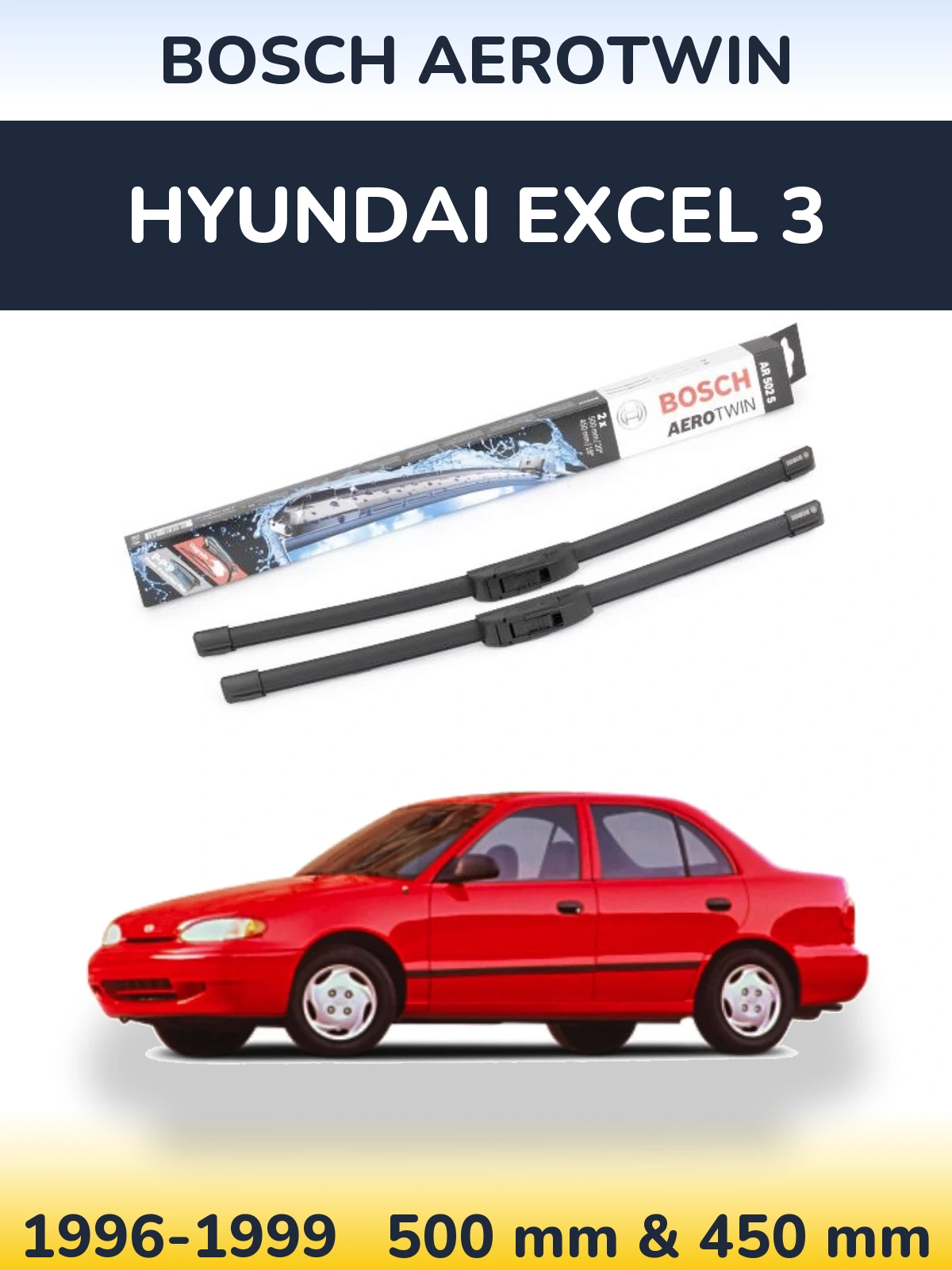 Ștergătoare BOSCH AeroTwin pentru Hyundai Excel 3