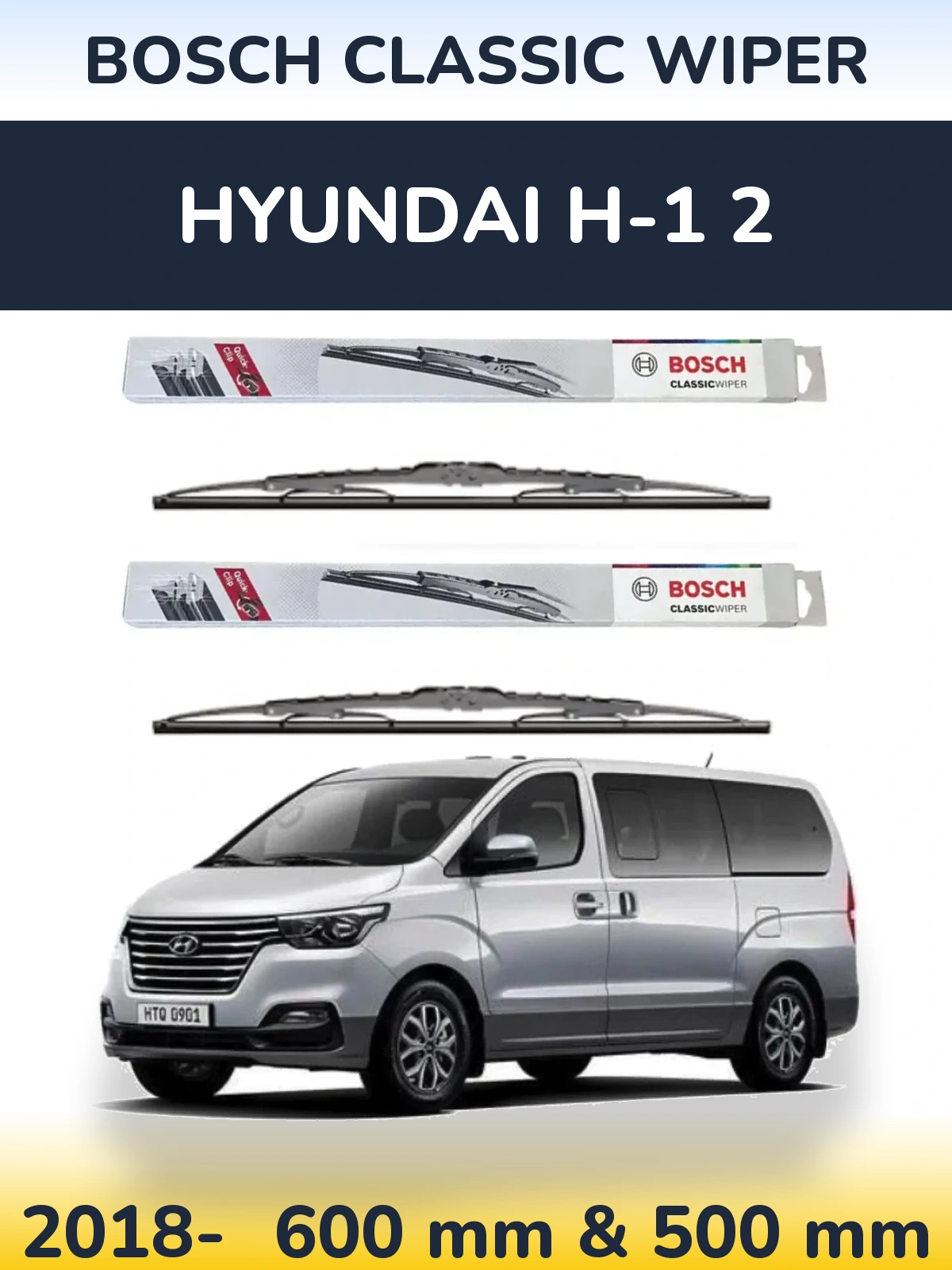 Ștergătoare BOSCH Classic Wiper pentru Hyundai H-1 2