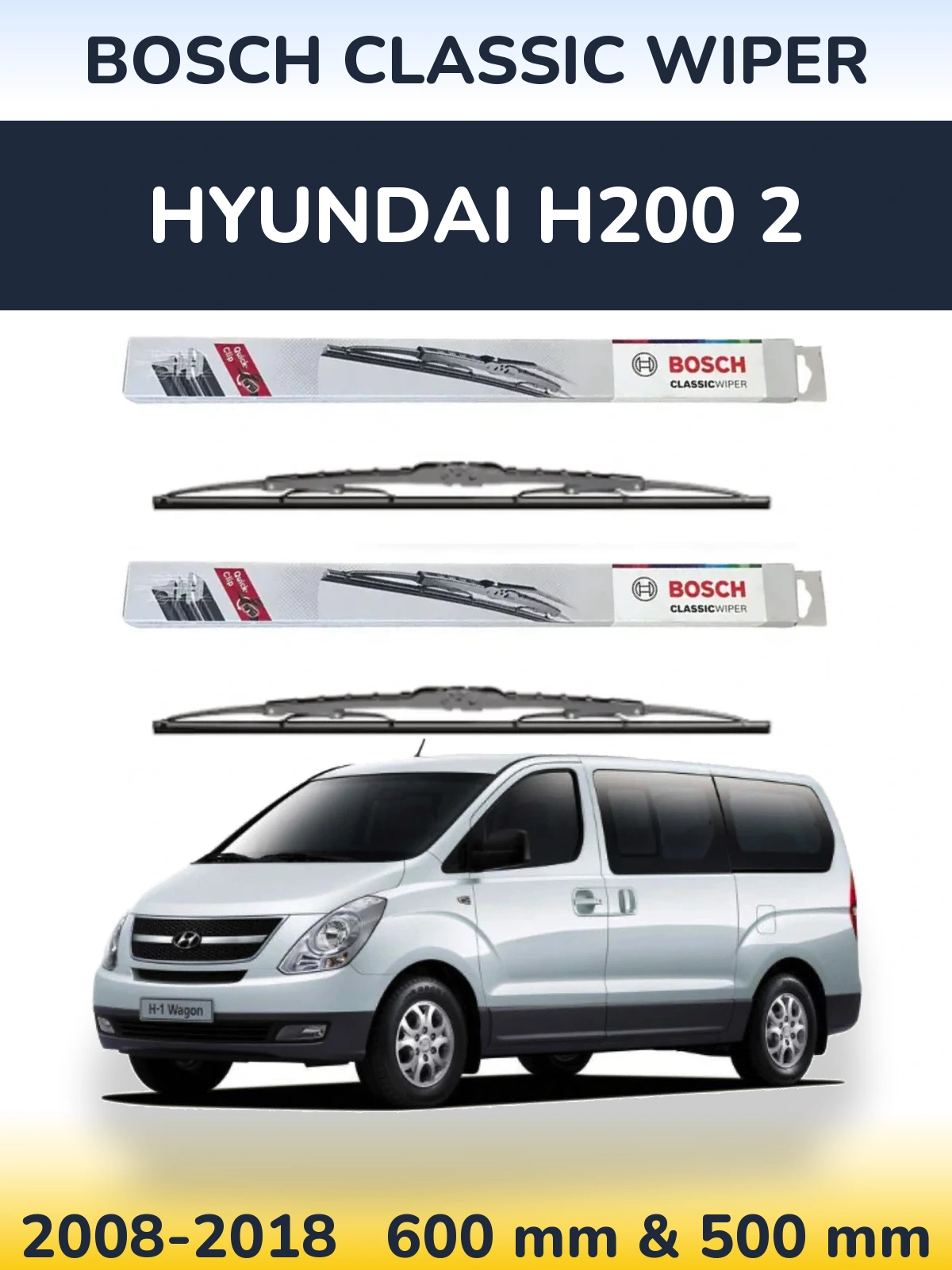 Ștergătoare BOSCH Classic Wiper pentru Hyundai H200 2