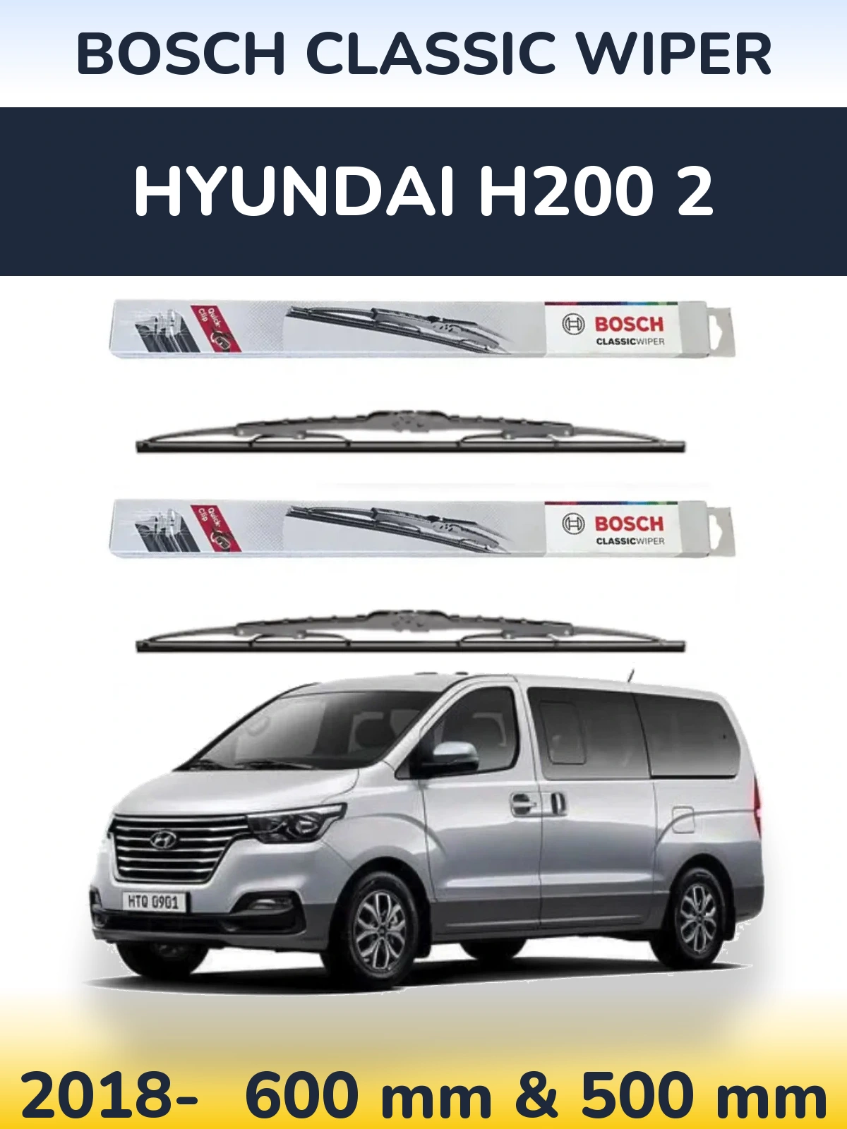 Ștergătoare BOSCH Classic Wiper pentru Hyundai H200 2