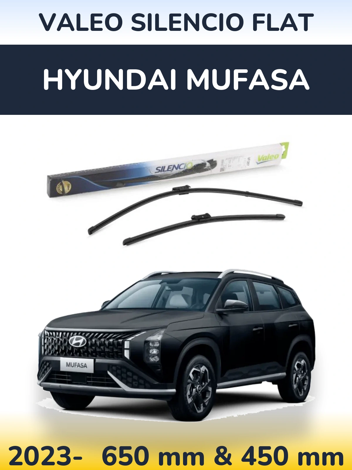 Ștergătoare Valeo Silencio Flat pentru Hyundai Mufasa