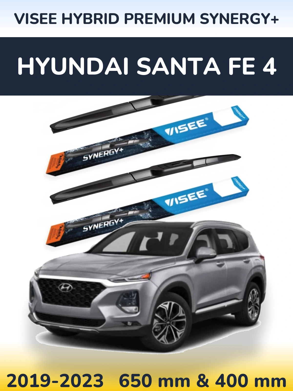 Ștergătoare VISEE HYBRID PREMIUM SYNERGY+ pentru Hyundai Santa Fe 4