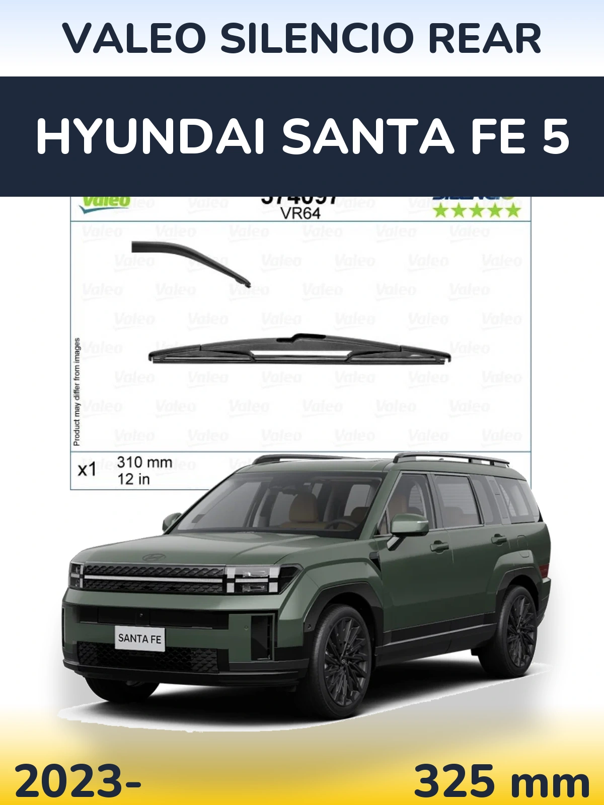 Ștergătoare Valeo Silencio Rear pentru Hyundai Santa Fe 5